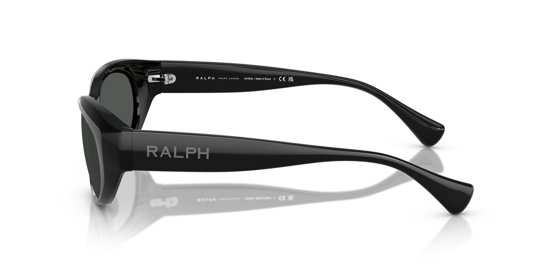 RA5327U Glanzend zwart KunststofSunglass Frames van B24, Zijaanzicht