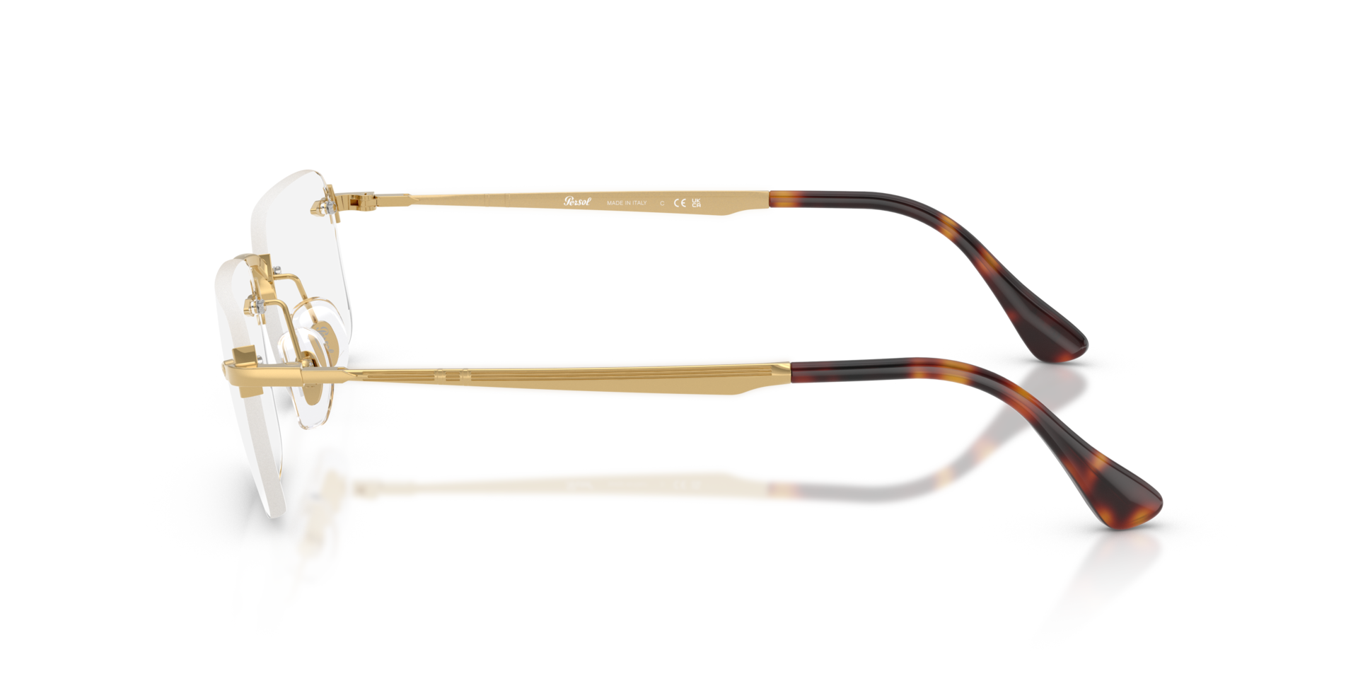 PO1030V Gold MetallEyeglass Frames von B24, Seitenansicht