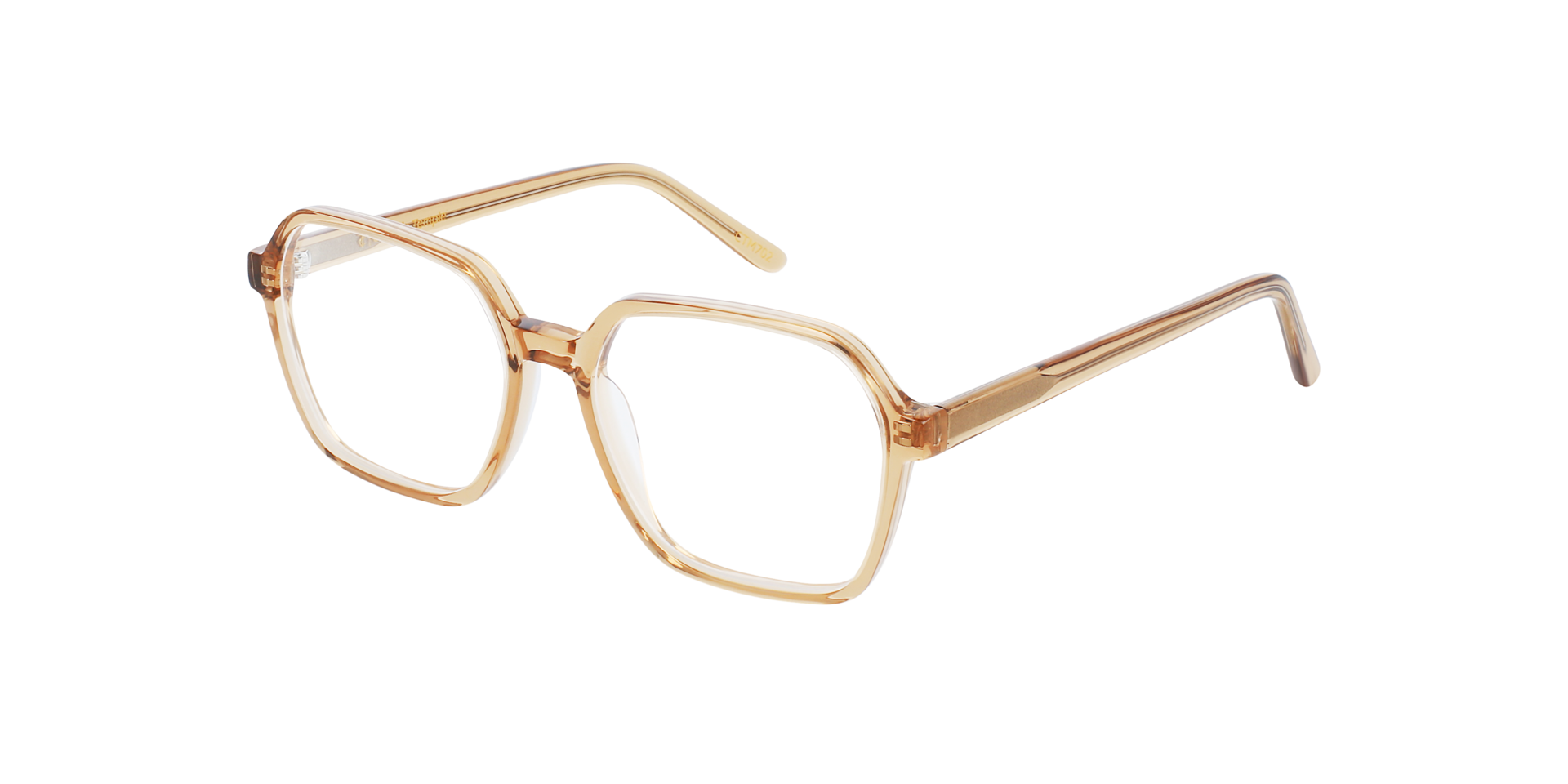 Dallas CT Crystal Caramel AcetaatEyeglass Frames van B24, Hoekweergave