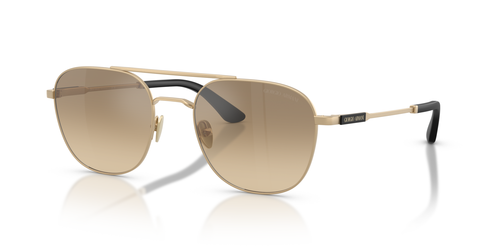 AR6178 Mat lichtgoud MetaalSunglass Frames van B24, Hoekweergave