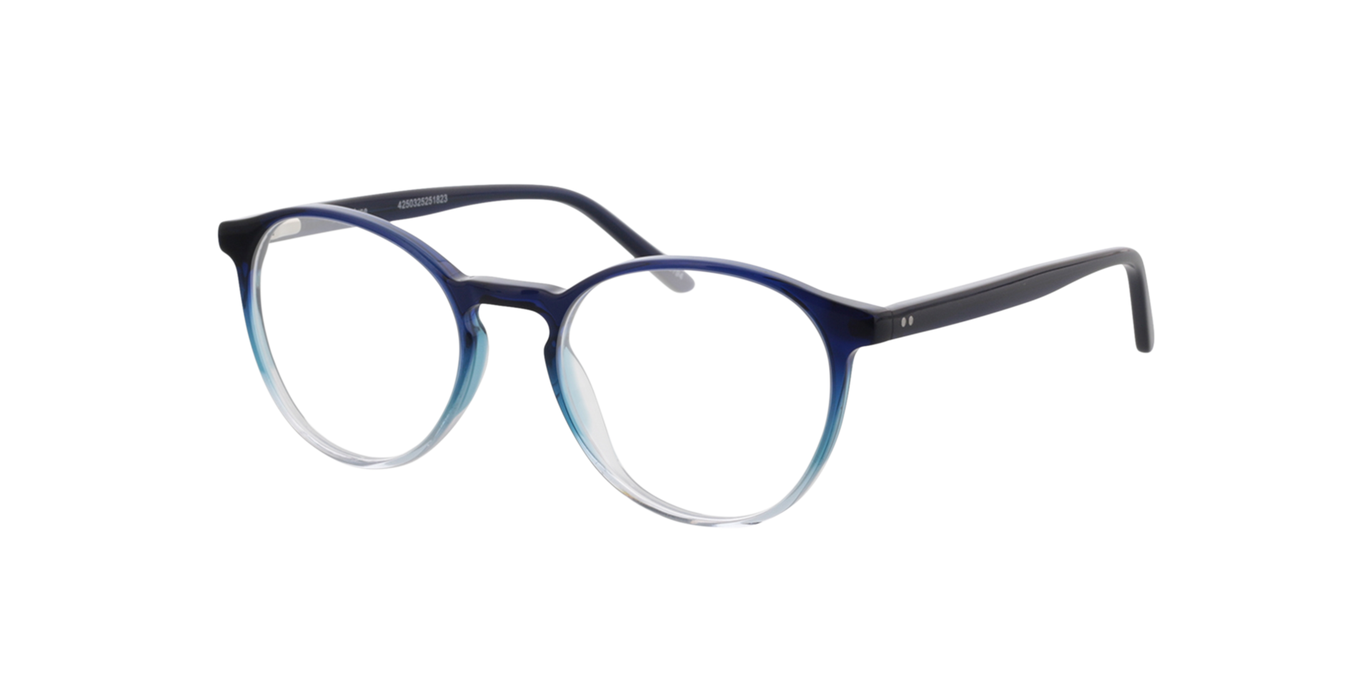 June Gradient Blue Crystal  &  Blue AcetatEyeglass Frames von B24, Dreiviertelansicht