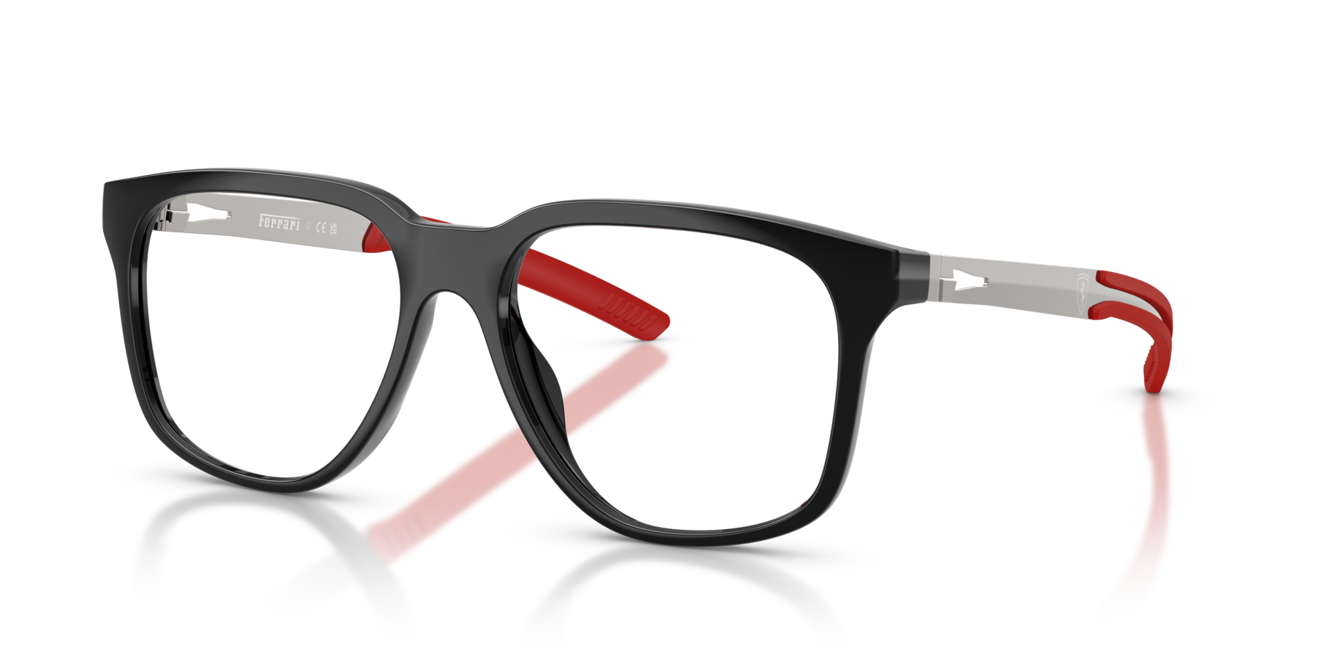 FZ8027U Zwart glanzend KunststofEyeglass Frames van B24, Hoekweergave