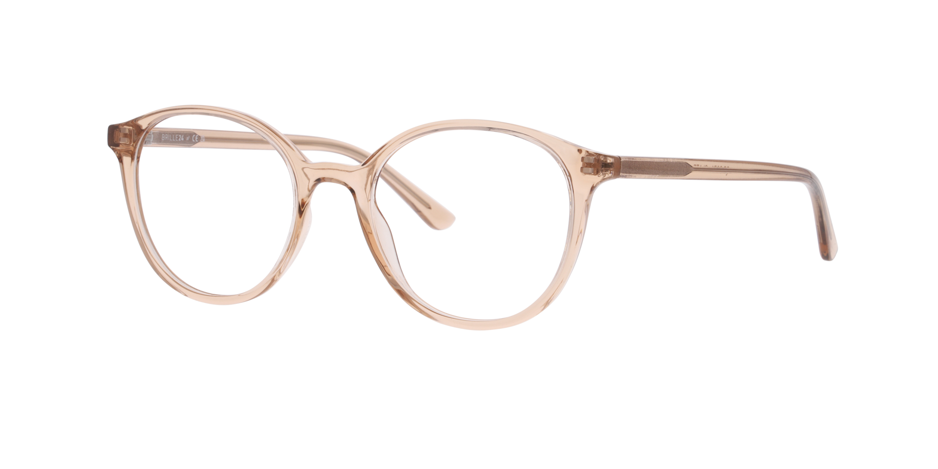 Slate Kristal nude KunststofEyeglass Frames van B24, Hoekweergave