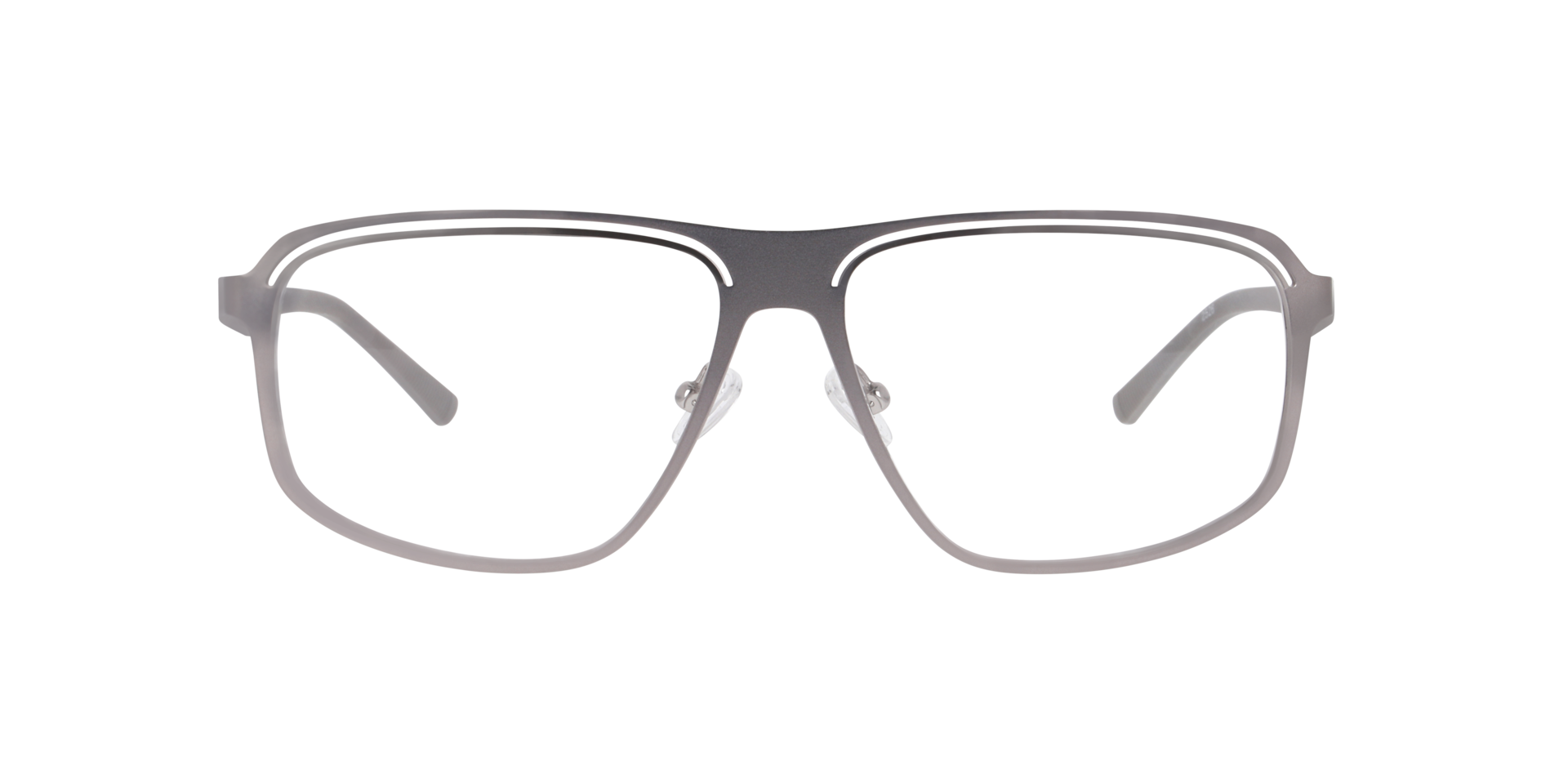 Oslo Silver & Grey MetaalEyeglass Frames van B24, Vooraanzicht
