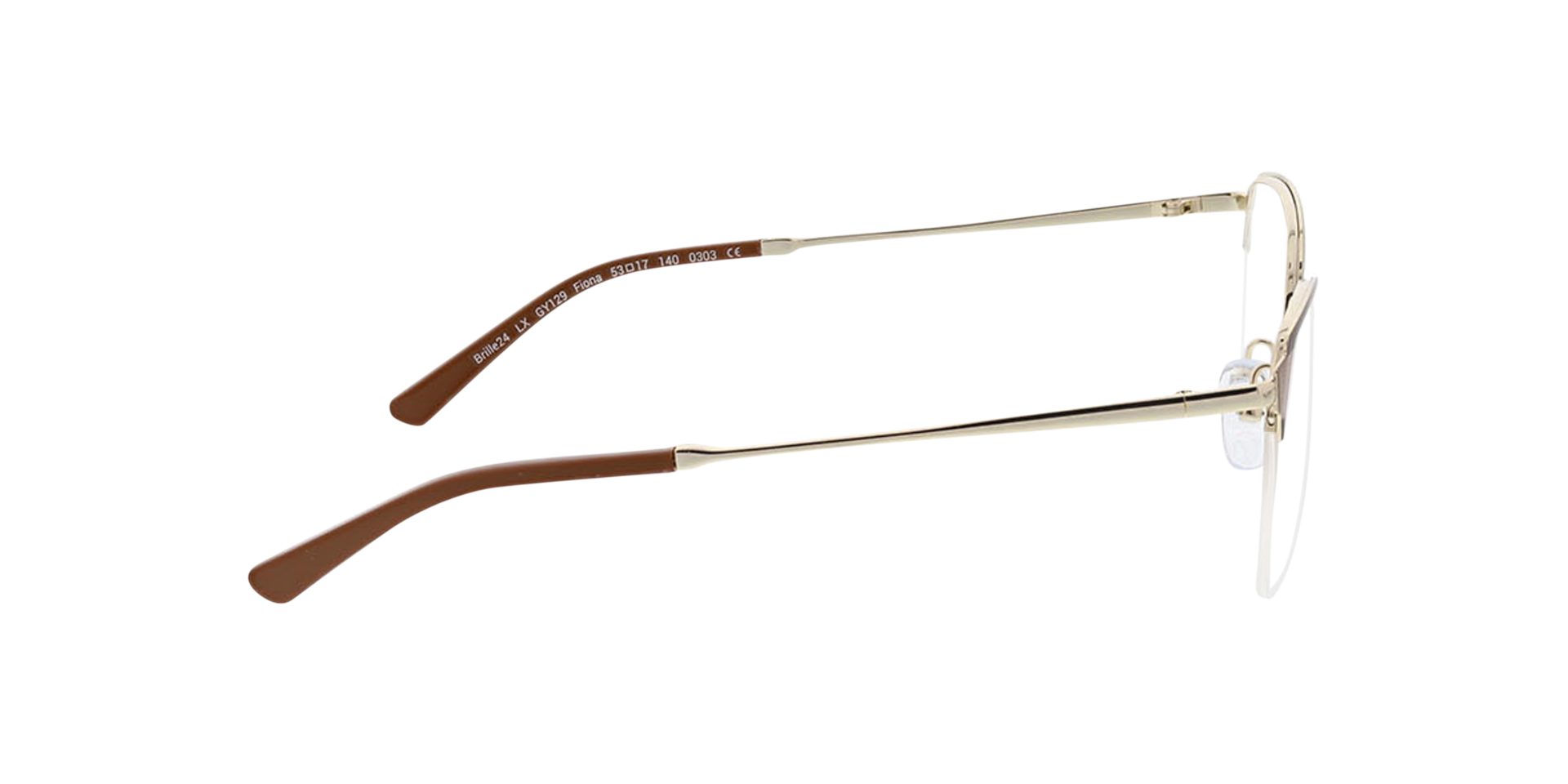 Fiona Braun & Hellgold MetallEyeglass Frames von B24, Seitenansicht
