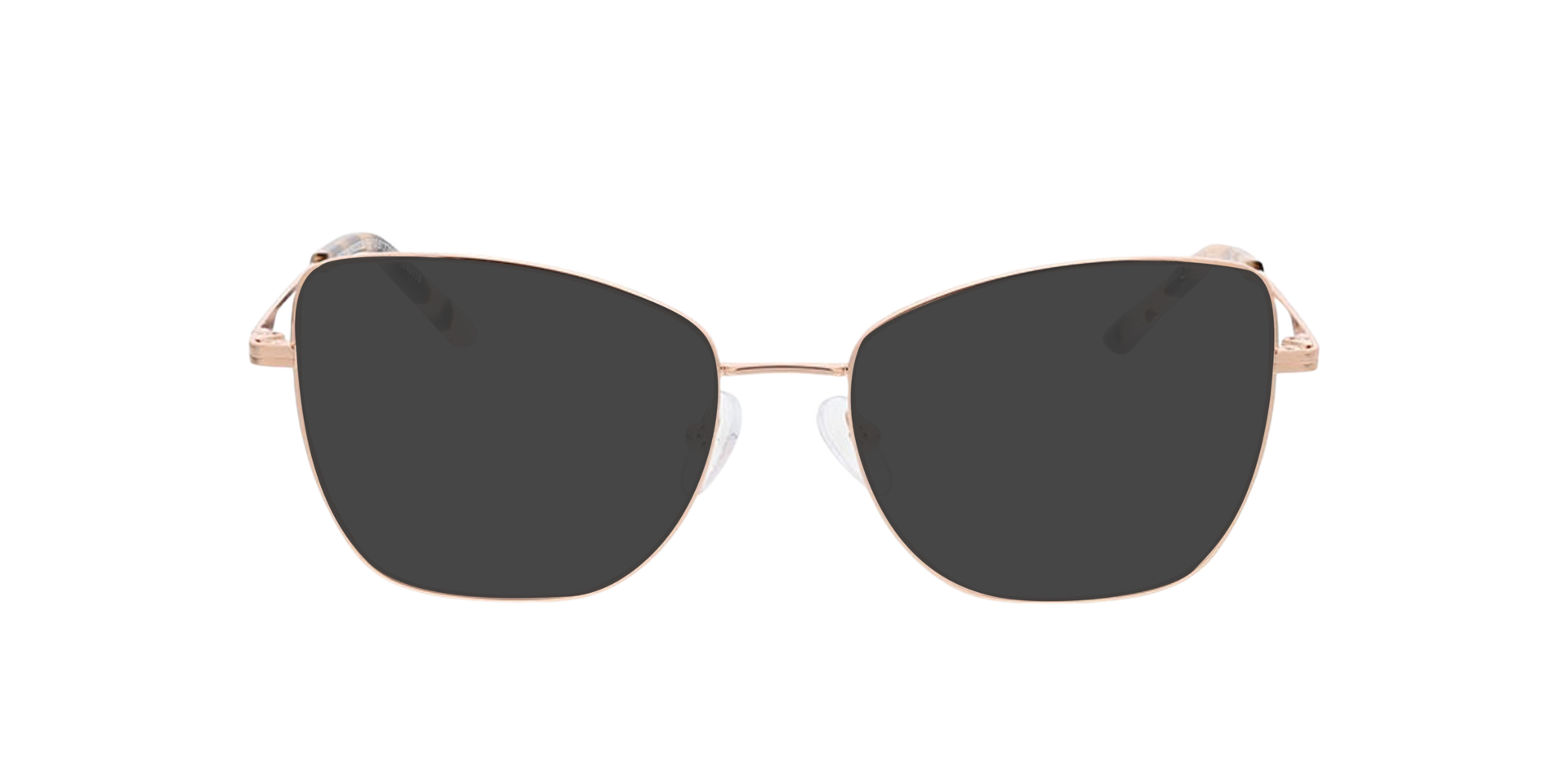 KATE Roze goud  &  roze Havana MetaalEyeglass Frames van B24, met getinte lenzen