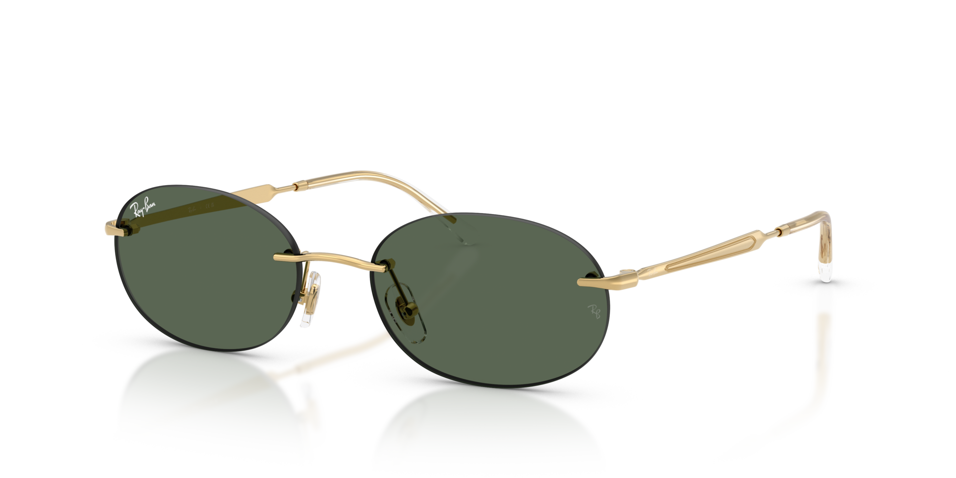 RB3767 Arista Gold MetallSunglass Frames von B24, Dreiviertelansicht