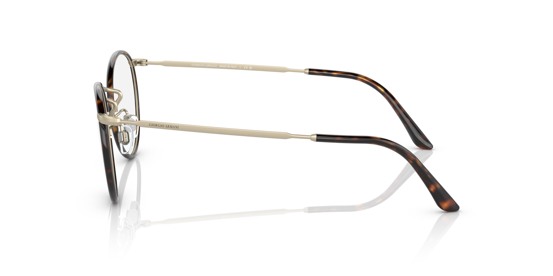 AR 112MJ Blassgold matt & Havana MetallEyeglass Frames von B24, Seitenansicht