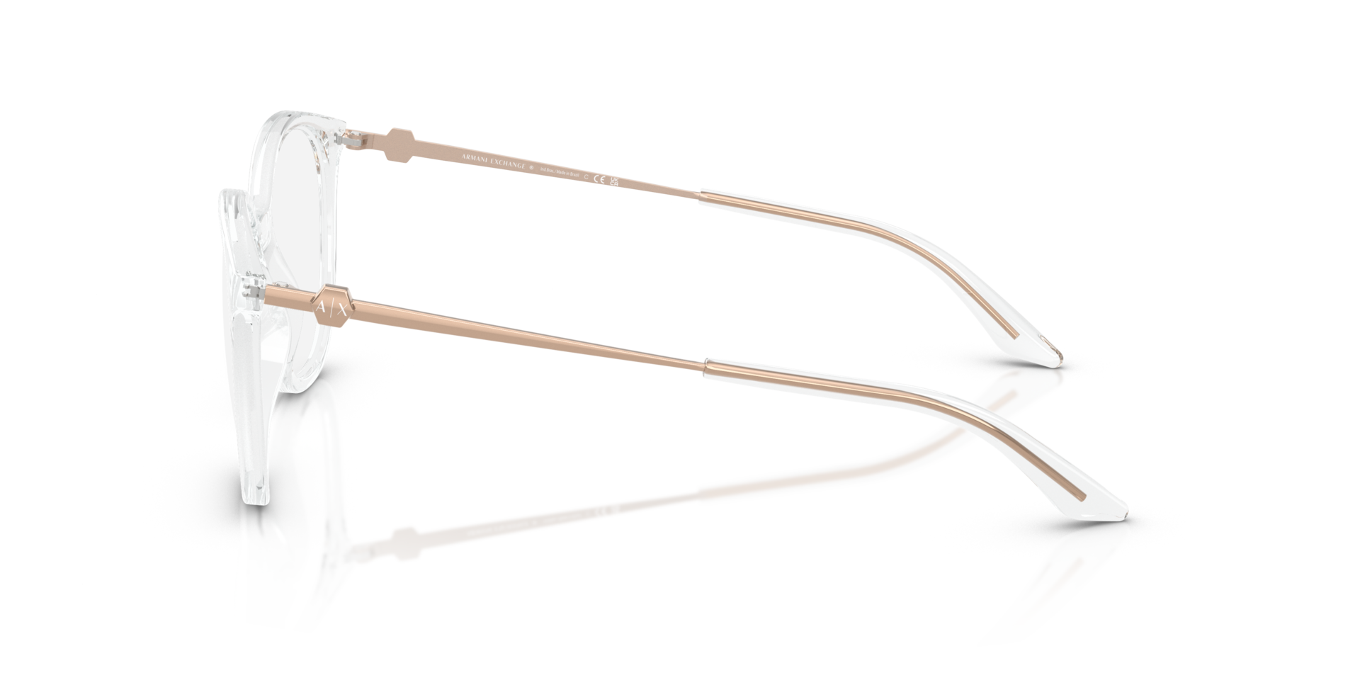 AX3109 Glanzend Kristal KunststofEyeglass Frames van B24, Zijaanzicht