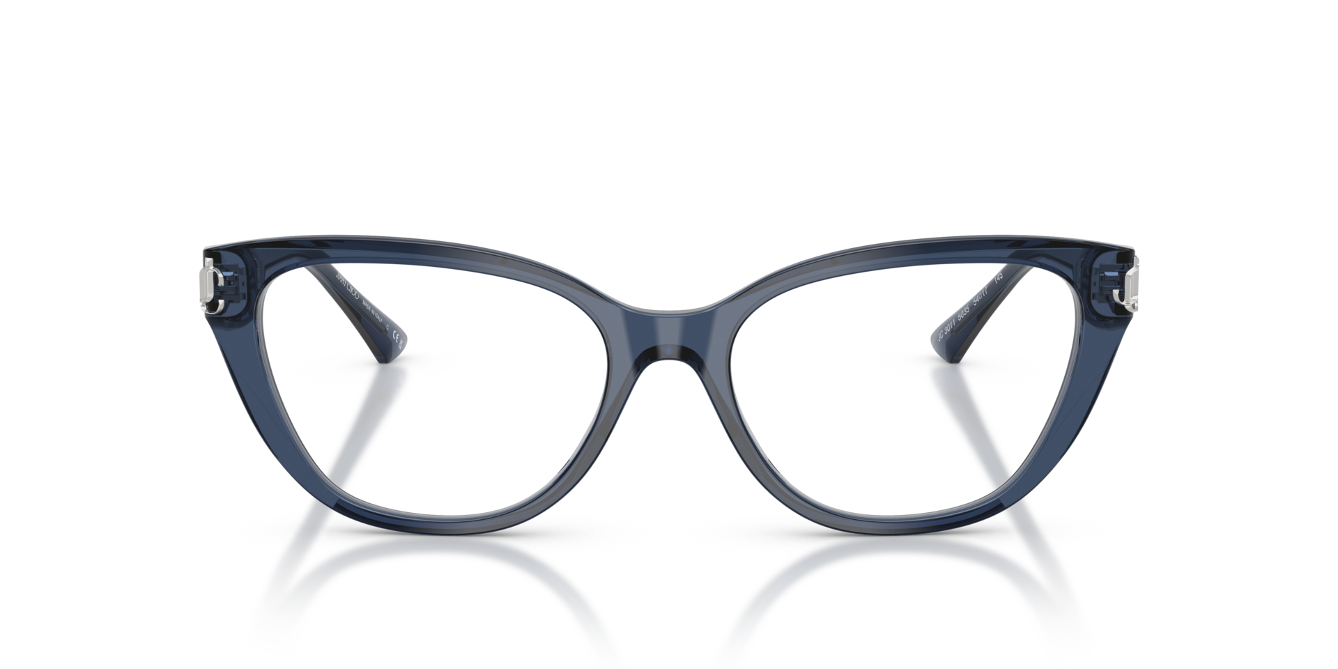 JC3011 Marineblau transparent AcetatEyeglass Frames von B24, Vorderansicht