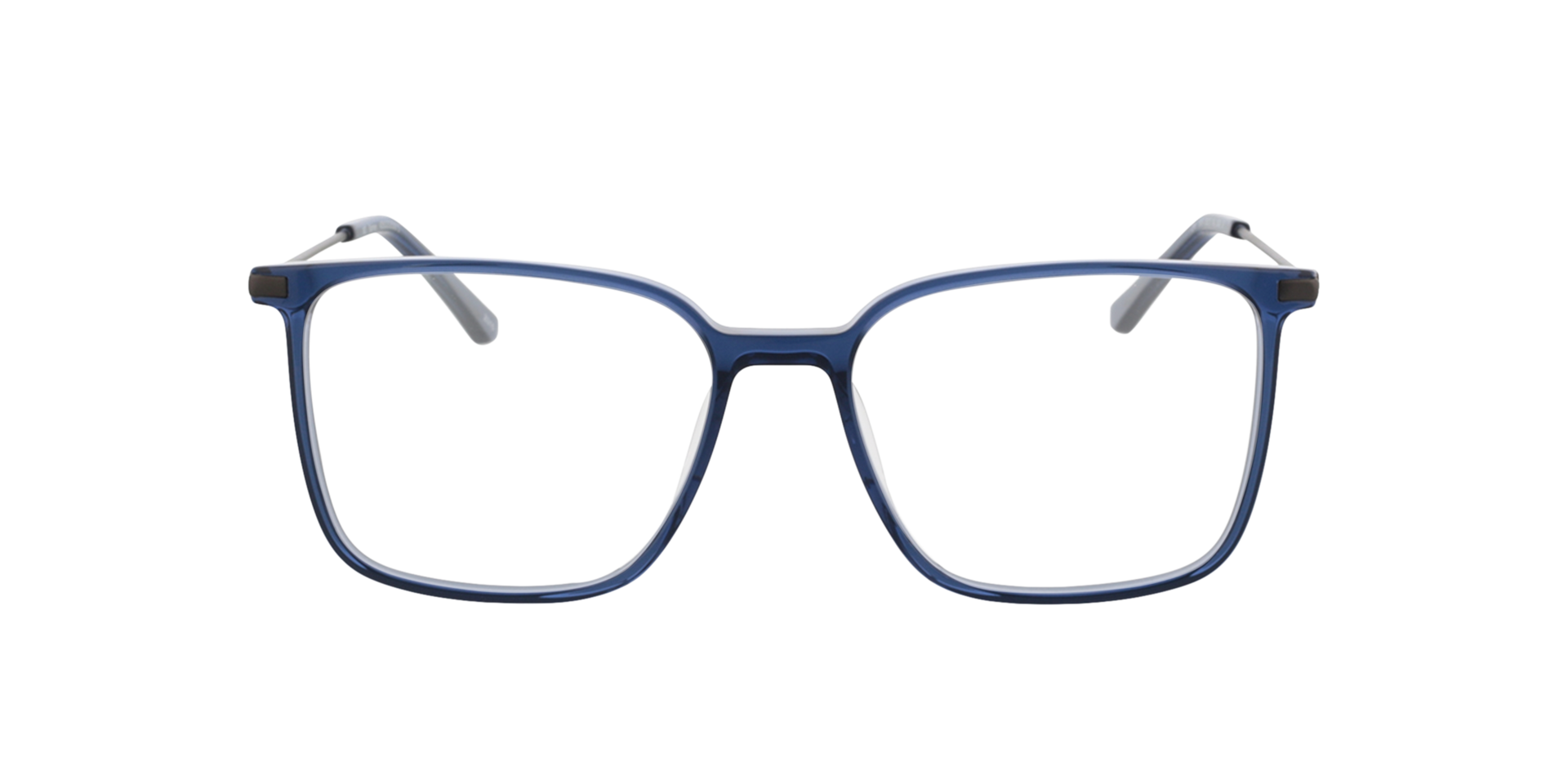 Barney Matt Gun  &  Crystal Blue AcetatEyeglass Frames von B24, Vorderansicht
