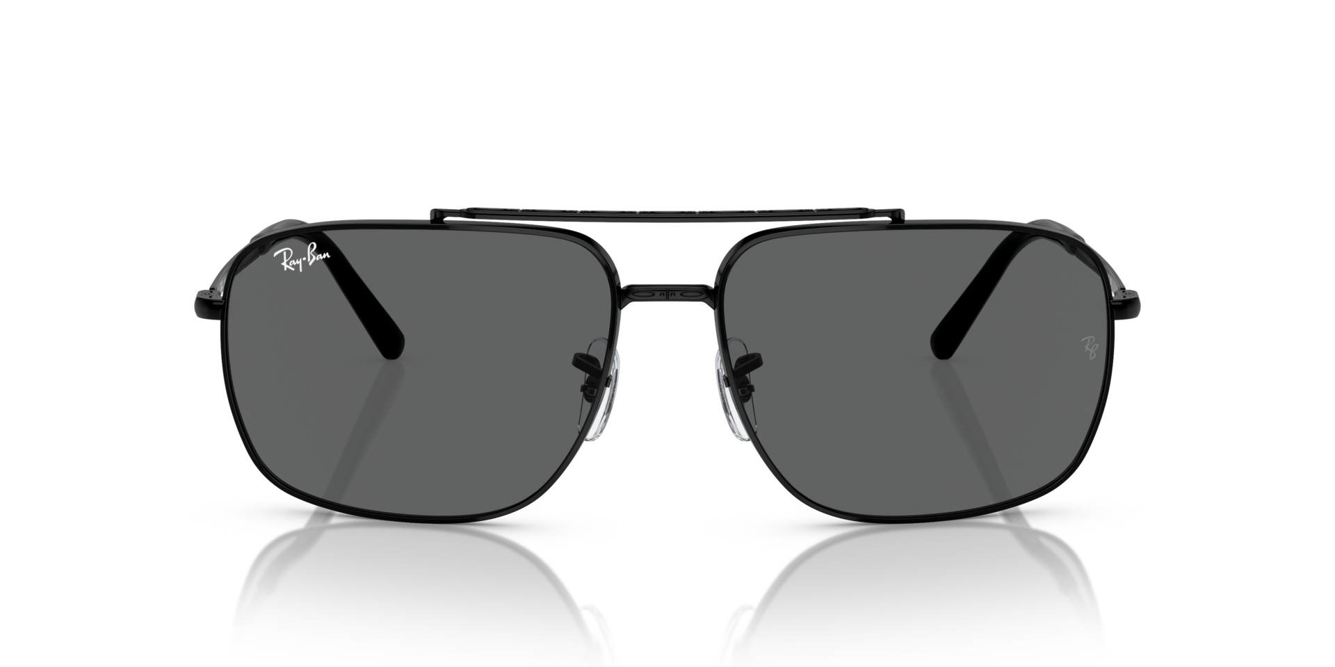 RB3796 Zwart MetaalSunglass Frames van B24, Vooraanzicht