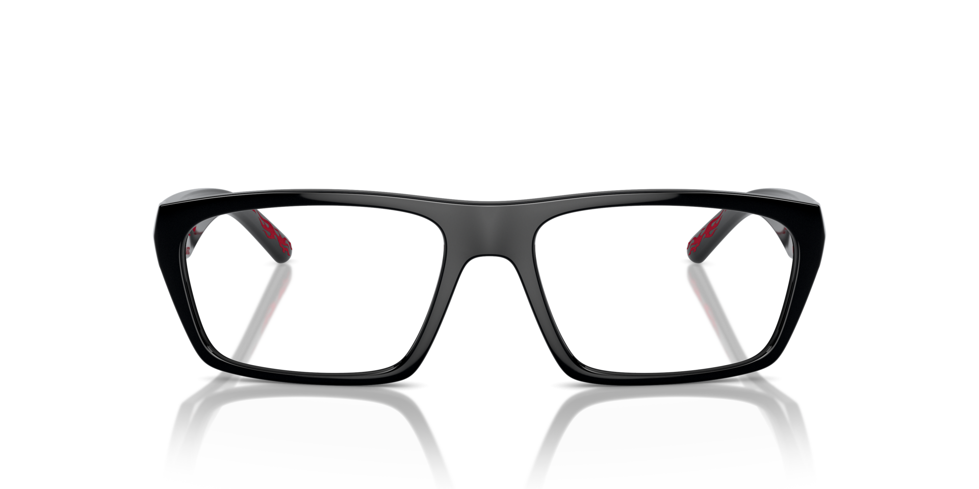 AN7248 Zwart KunststofEyeglass Frames van B24, Vooraanzicht