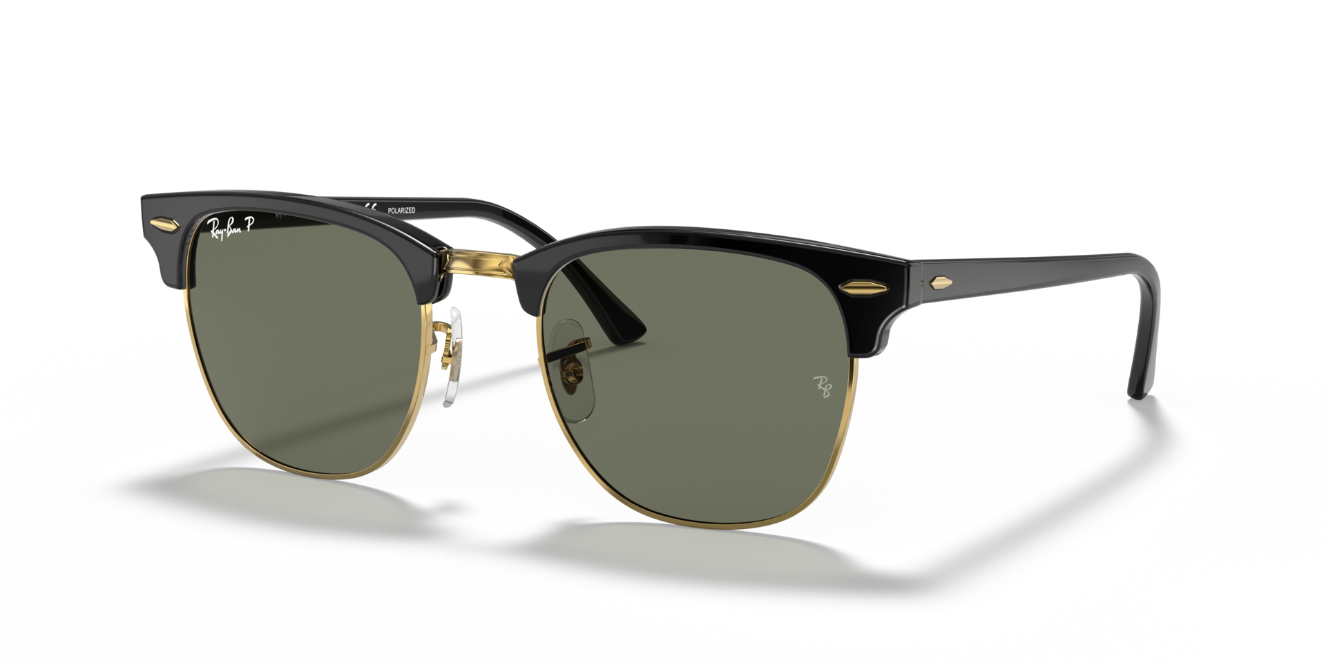 RB3016 Black & Gold AcetatSunglass Frames von B24, Dreiviertelansicht