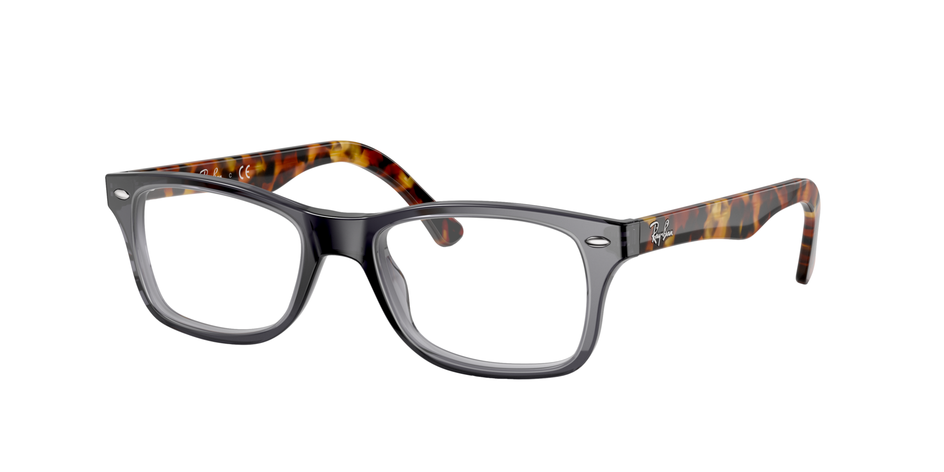 RB5228 Grau AcetatEyeglass Frames von B24, Dreiviertelansicht