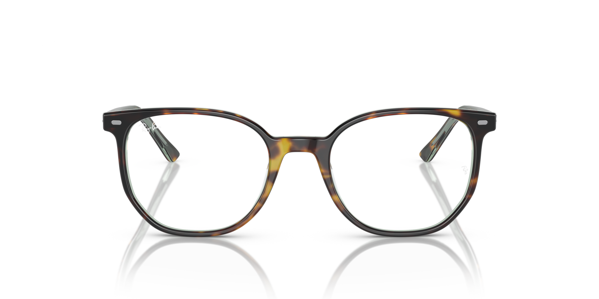 RB5397 Havana op transparant groen AcetaatEyeglass Frames van B24, Vooraanzicht