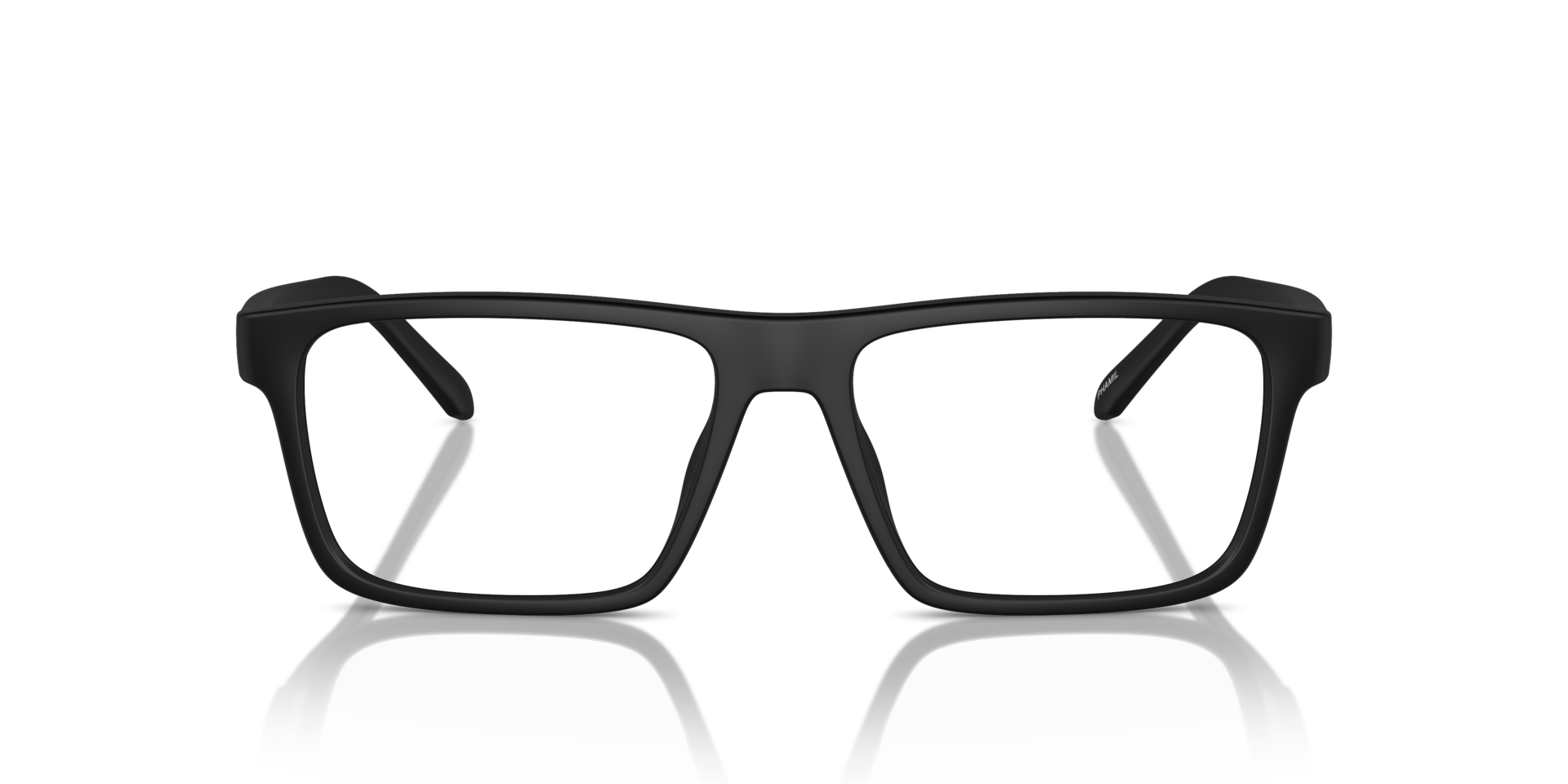AN7251U Matzwart KunststofEyeglass Frames van B24, Vooraanzicht