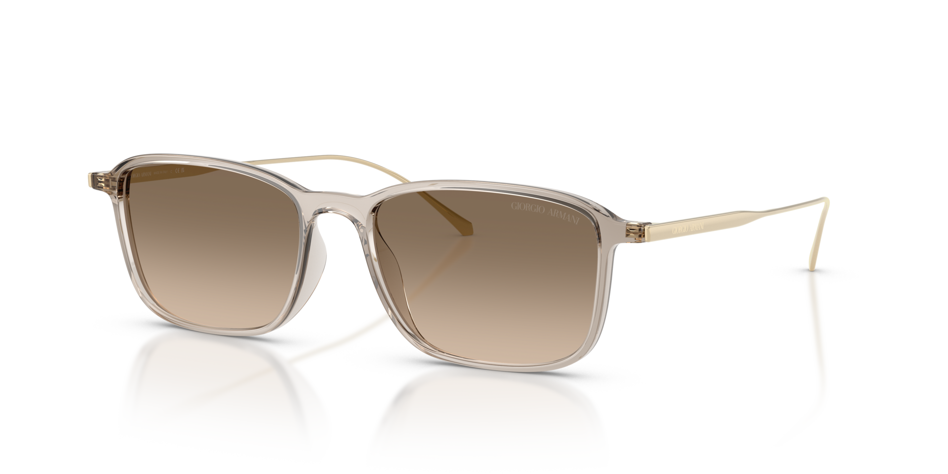 AR8264U Braun transparent KunststoffSunglass Frames von B24, Dreiviertelansicht