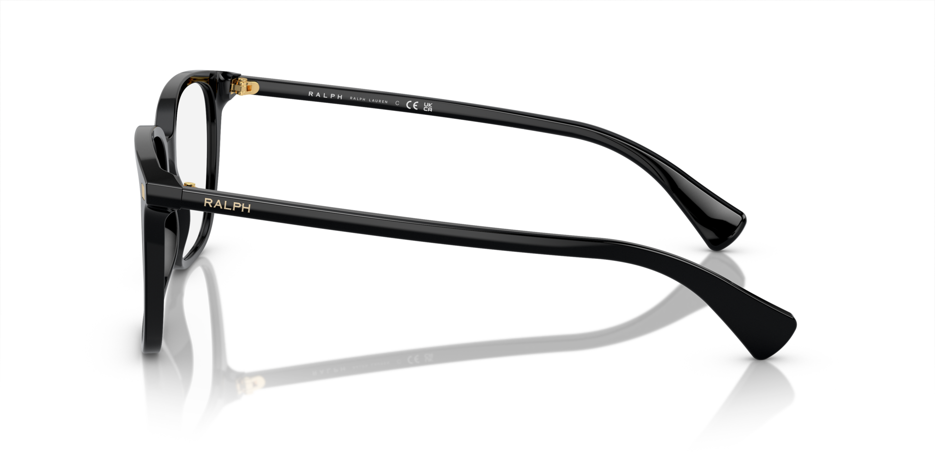 RA7147 Schwarz glänzend AcetatEyeglass Frames von B24, Seitenansicht