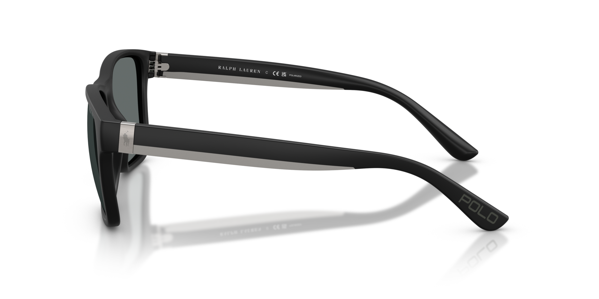 PH4229U Matzwart KunststofSunglass Frames van B24, Zijaanzicht