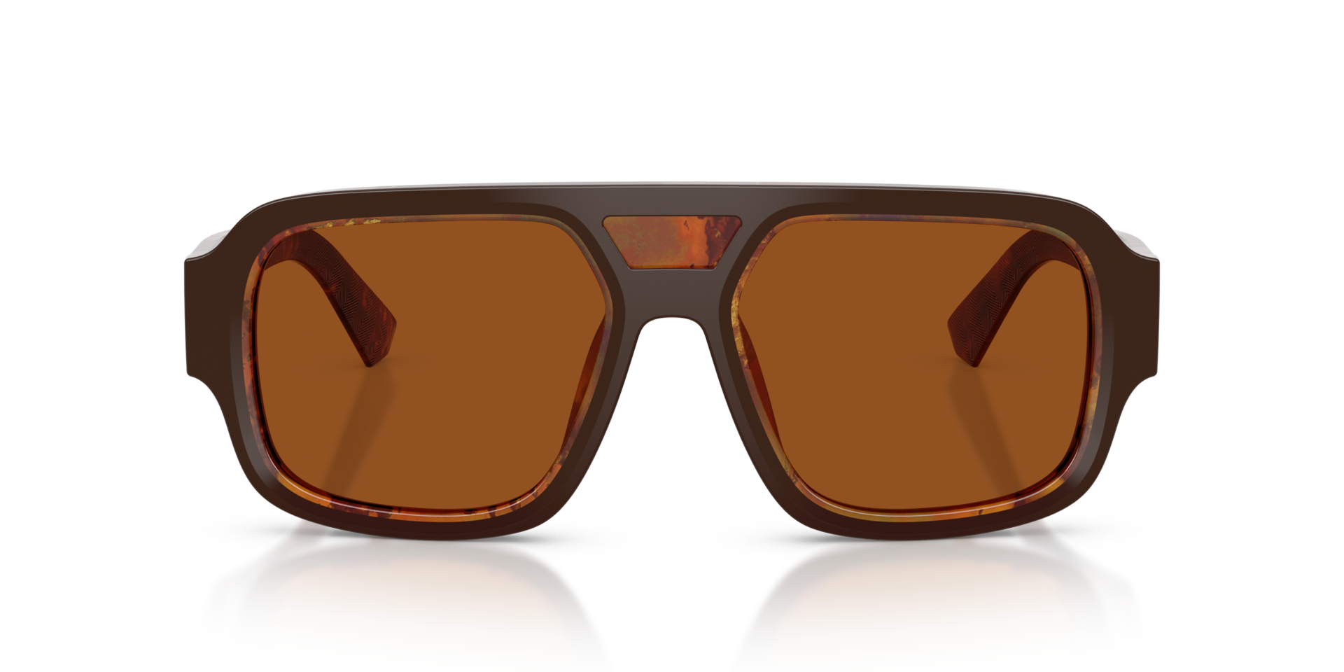 DG4516 Top Brown & Pearl Gold & Brown AcetatSunglass Frames von B24, Vorderansicht