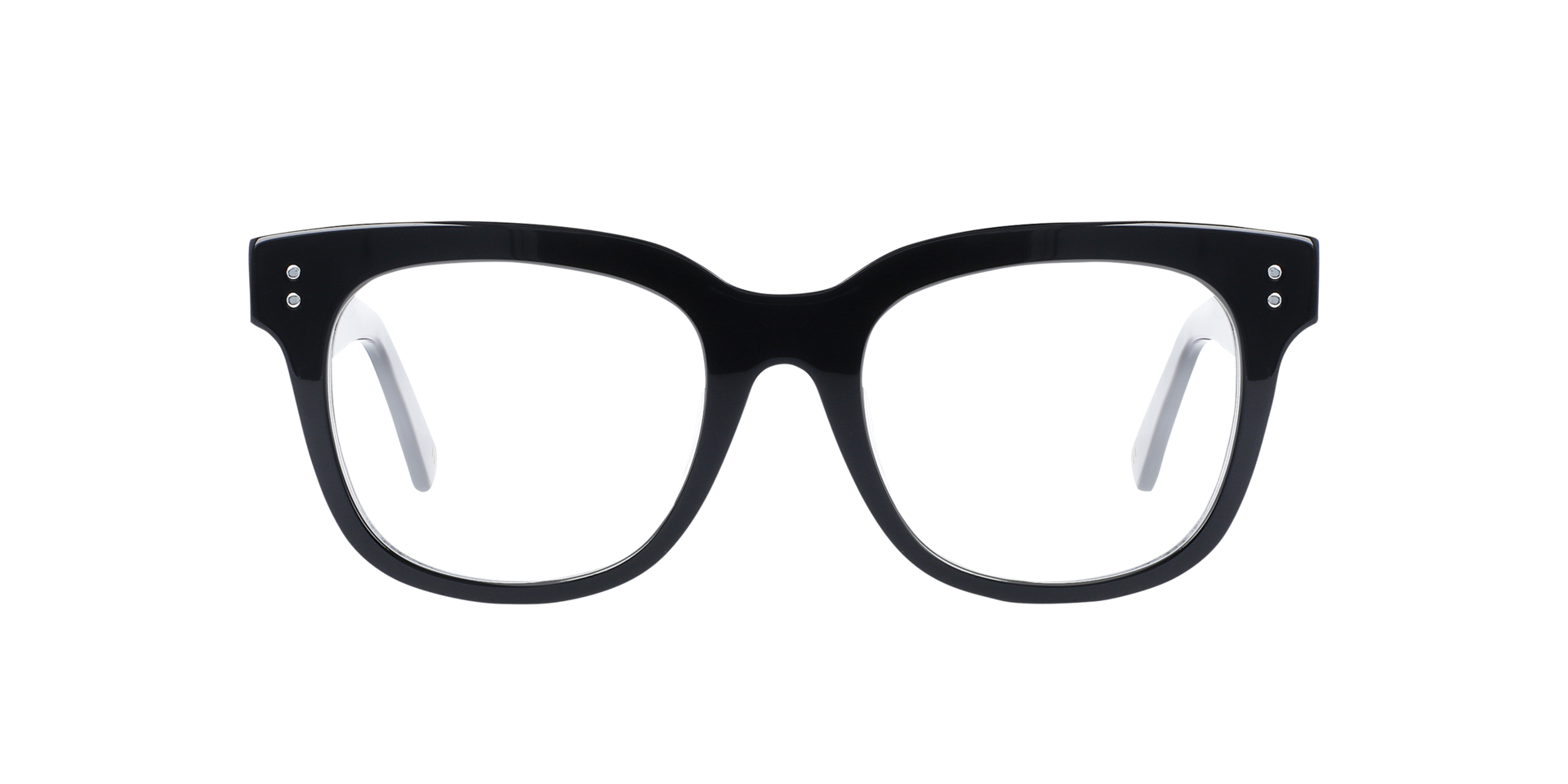 Danny Jet Black AcetaatEyeglass Frames van B24, Vooraanzicht