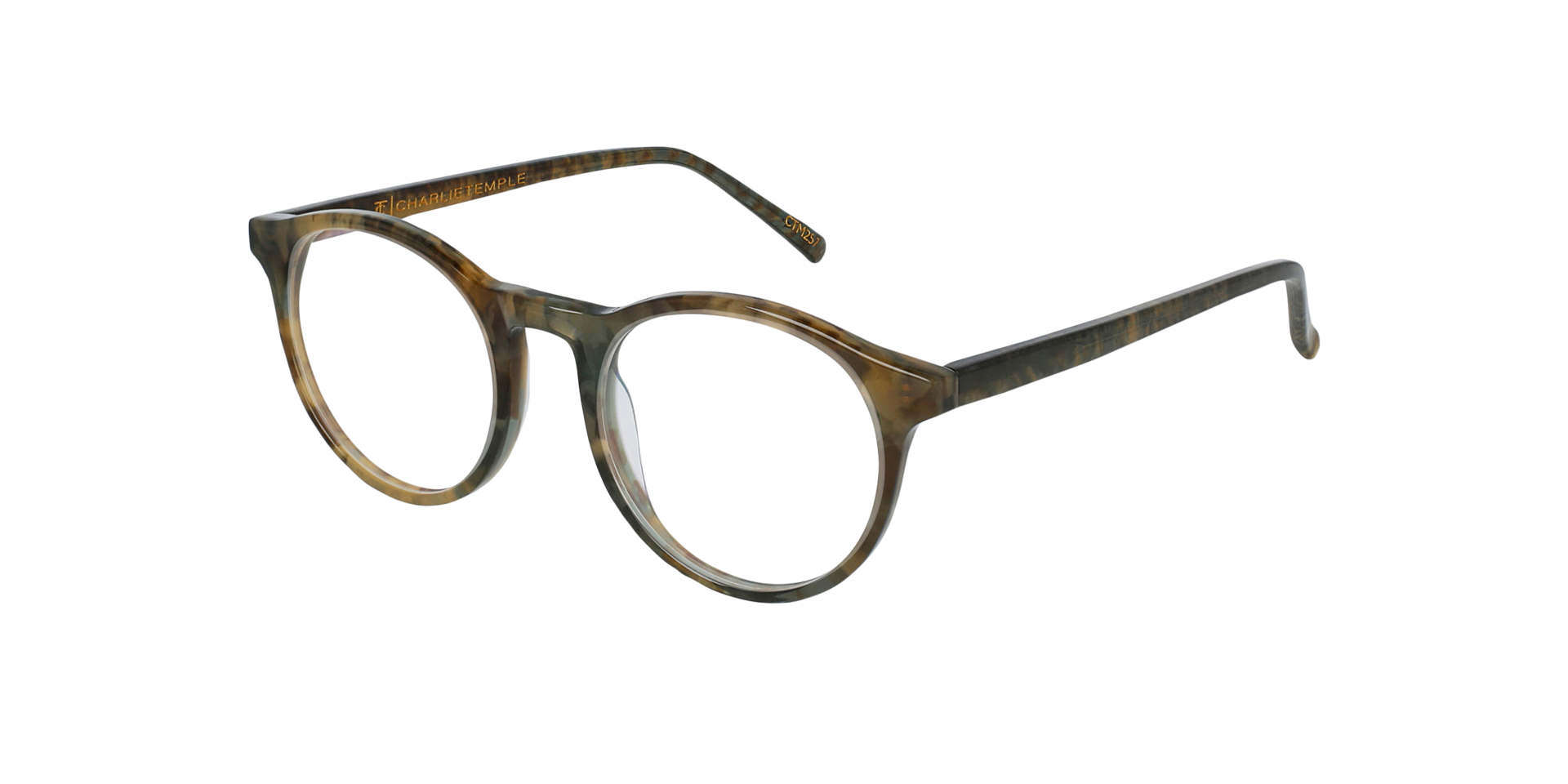 Ruben African Greenish AcetatEyeglass Frames von B24, Dreiviertelansicht