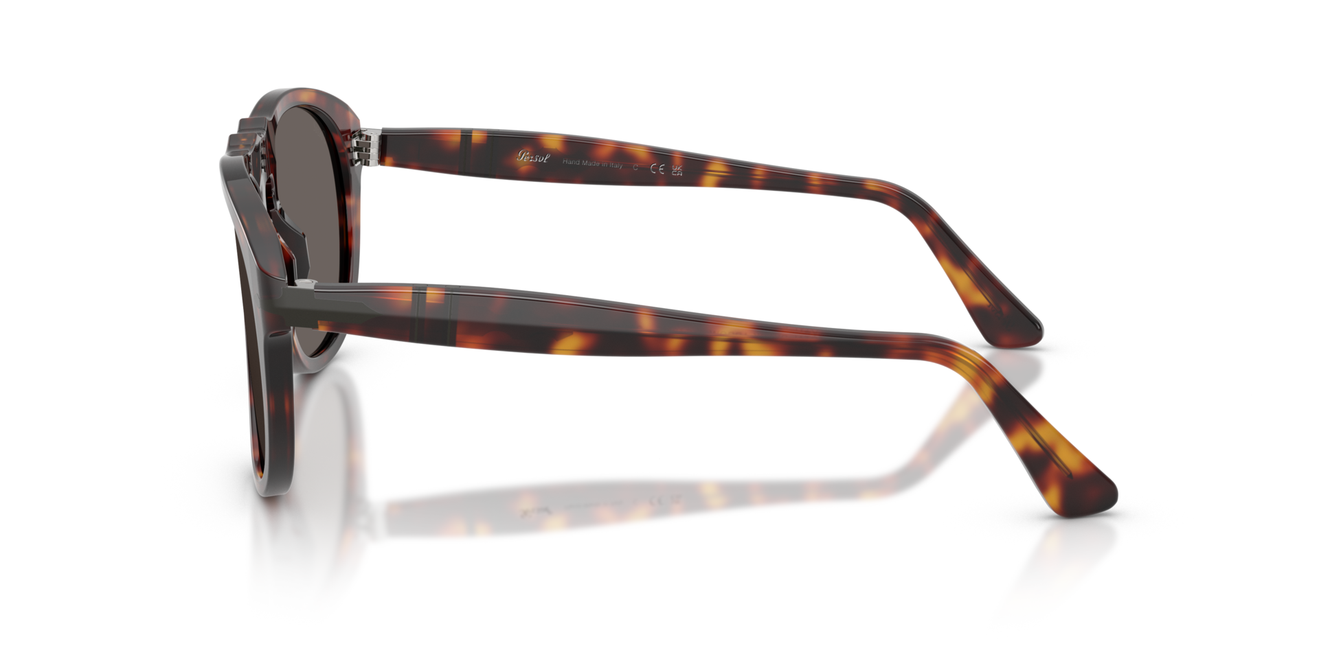 PO0649NE Havana AcetaatSunglass Frames van B24, Zijaanzicht