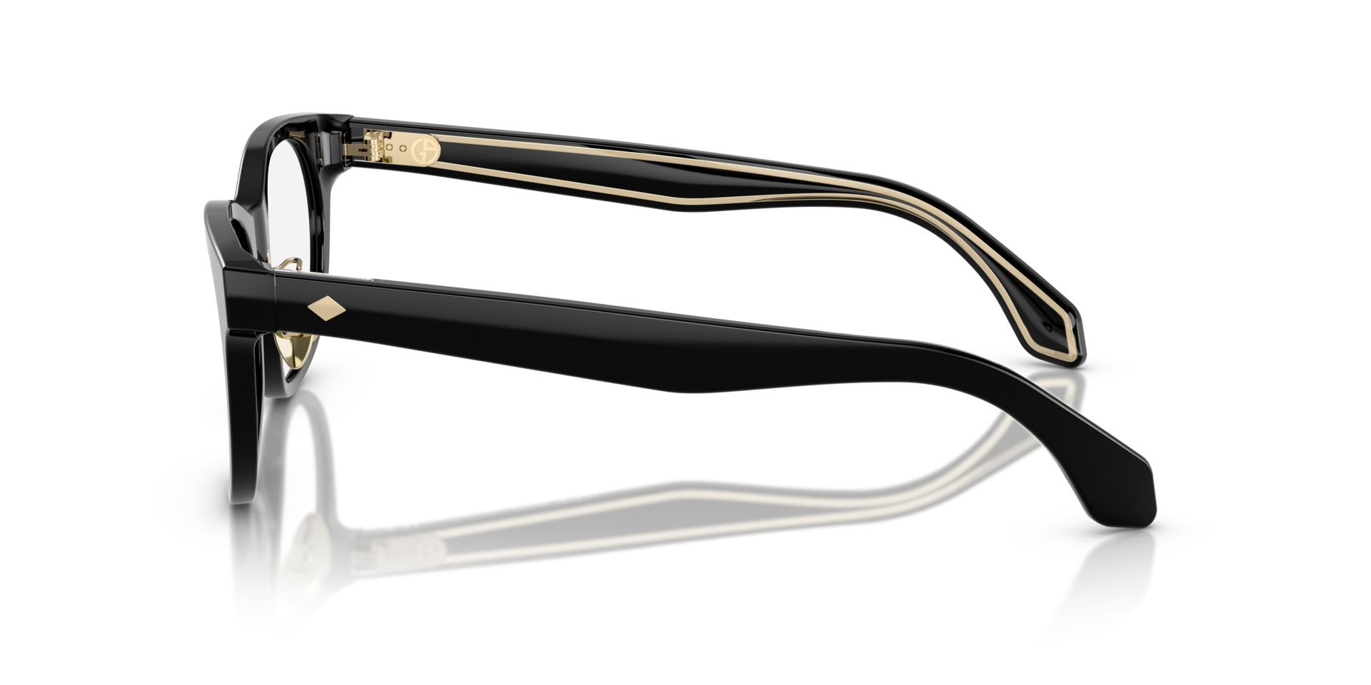 AR7269 Zwart AcetaatEyeglass Frames van B24, Zijaanzicht