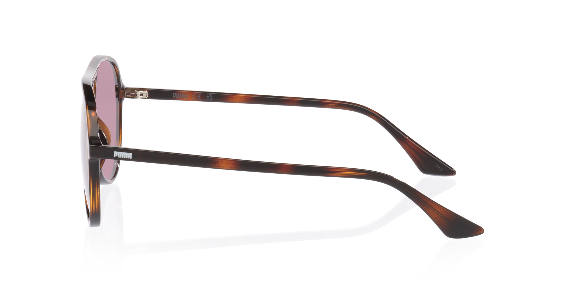 Pu0523S Tortoise KunststofSunglass Frames van B24, Zijaanzicht
