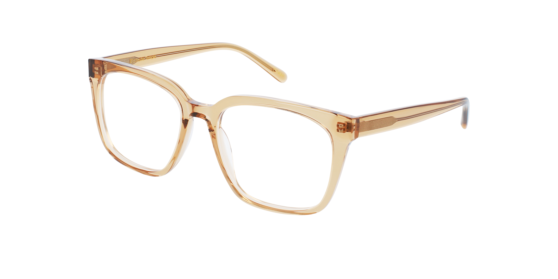 Luca Crystal Caramel AcetaatEyeglass Frames van B24, Hoekweergave