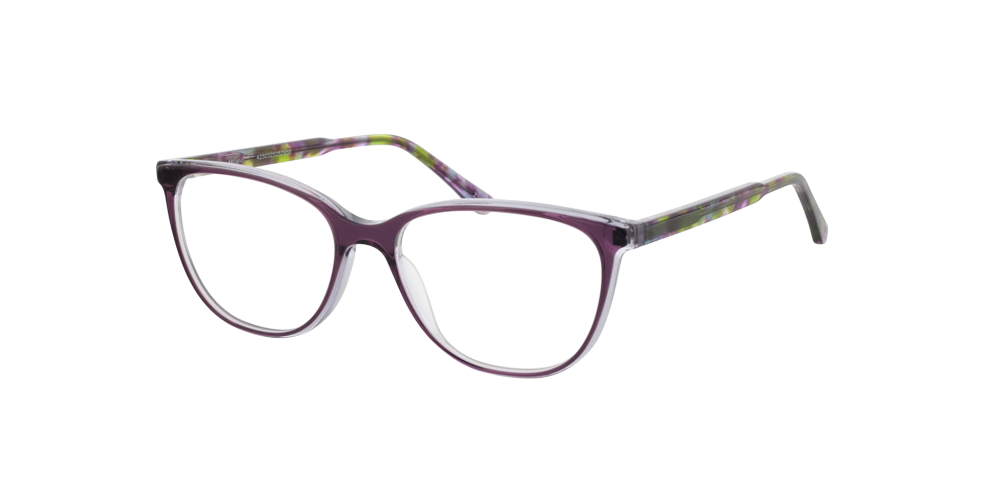 Milano Bilayer Purple Crystal AcetatEyeglass Frames von B24, Dreiviertelansicht