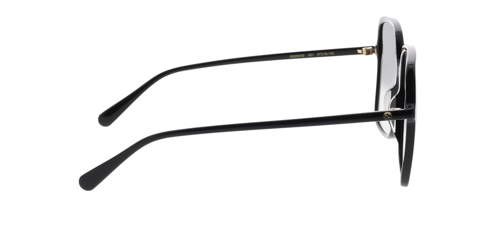 GG80 Zwart MetaalSunglass Frames van B24, Zijaanzicht