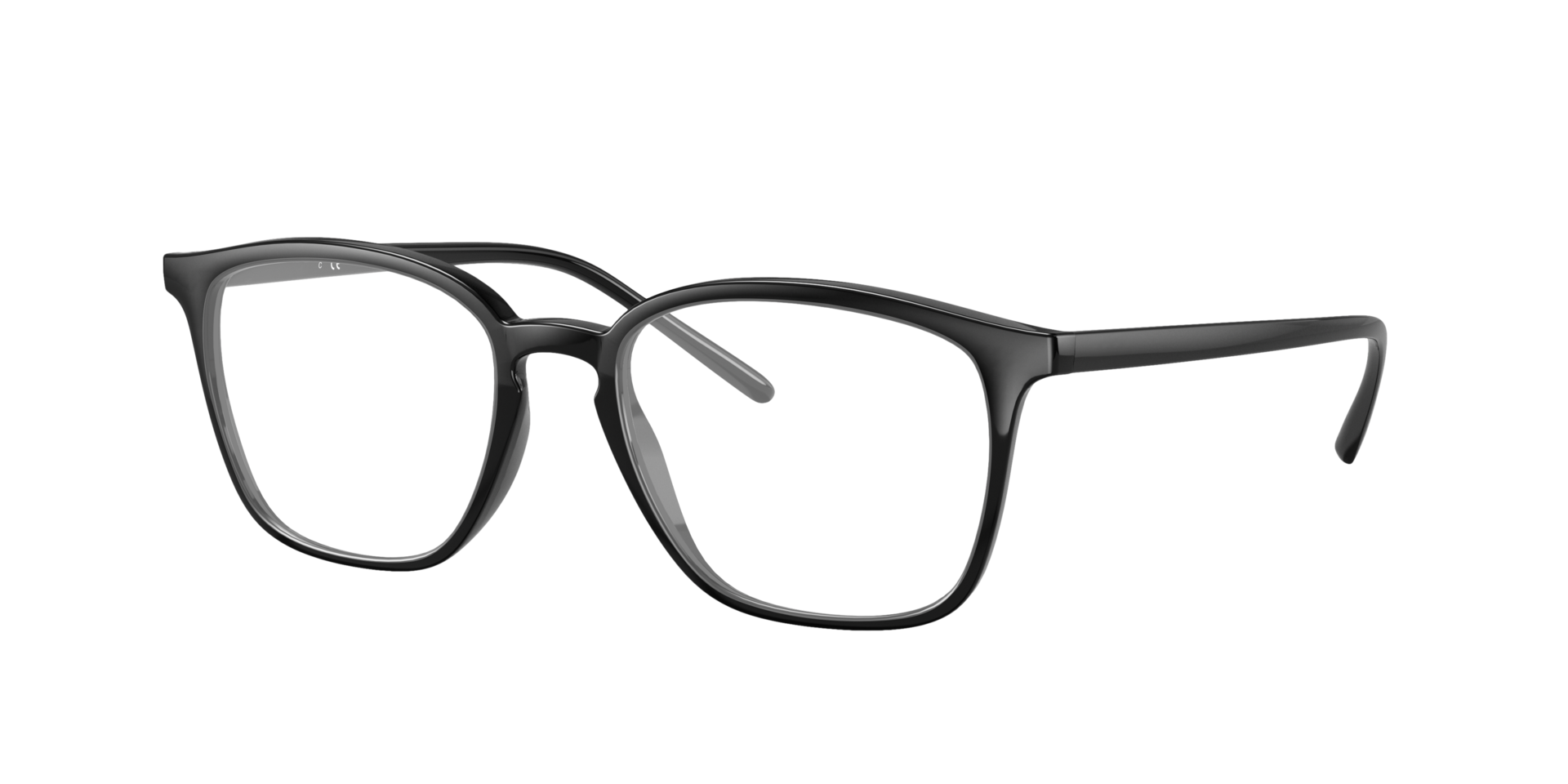 RB7185 Zwart KunststofEyeglass Frames van B24, Hoekweergave