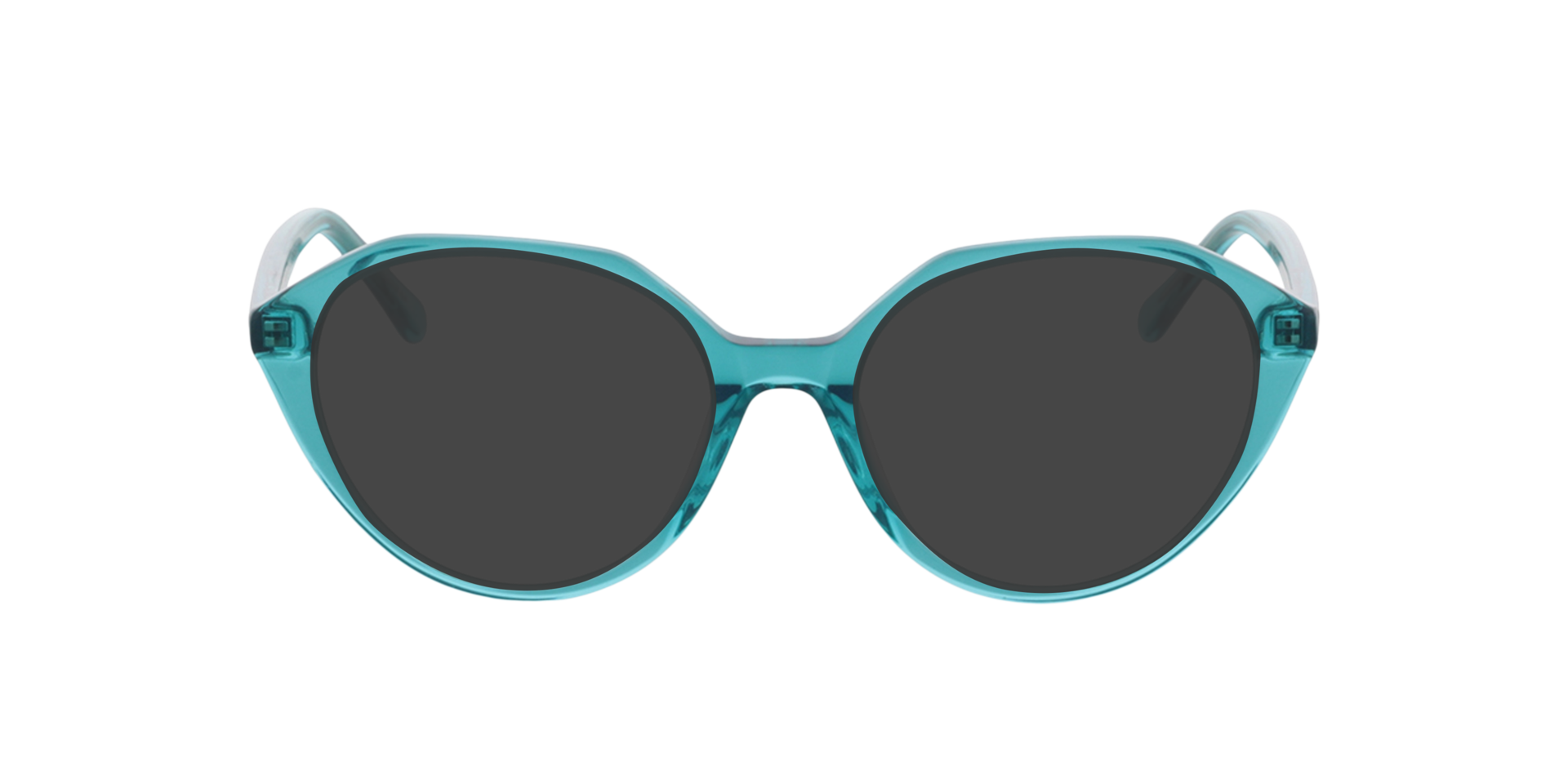 Sabine Fluo Turquoise AcetatEyeglass Frames von B24, mit getönten Gläsern