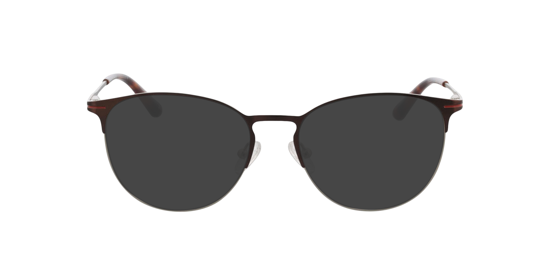 Cambridge Brown  &  Orange  &  Silver MetallEyeglass Frames von B24, mit getönten Gläsern