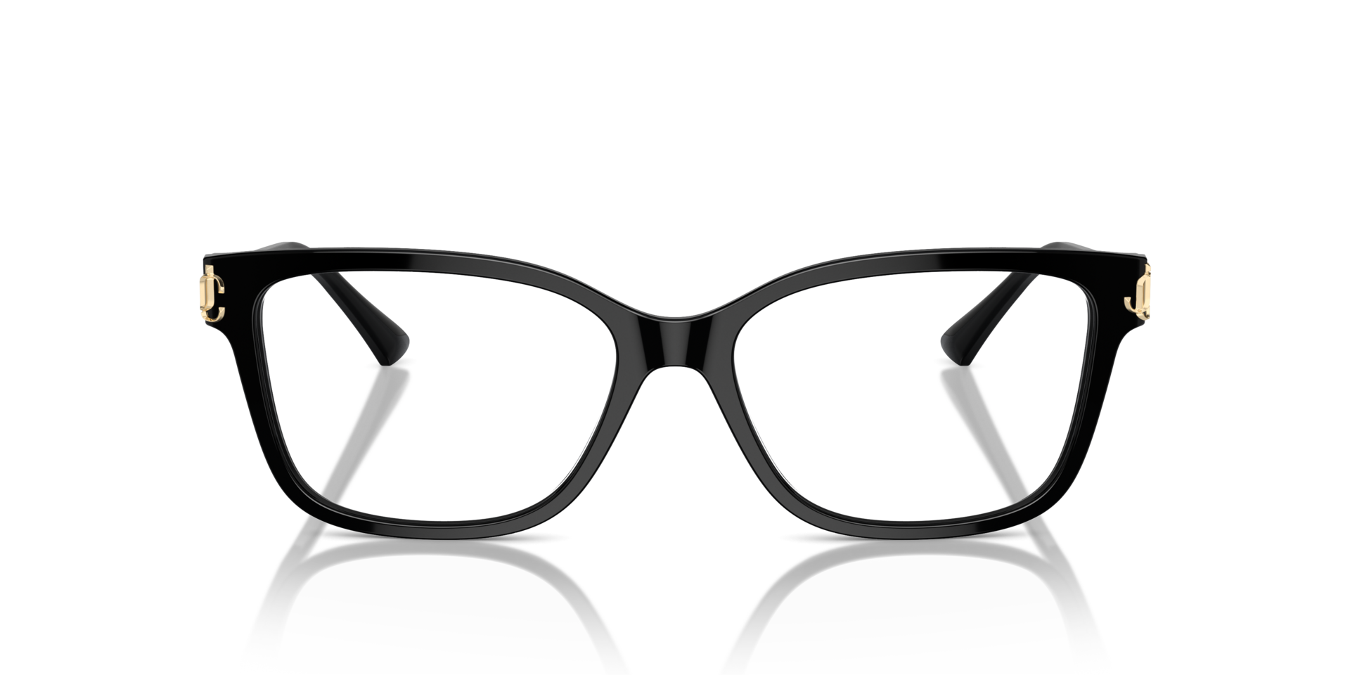 JC3012 Zwart AcetaatEyeglass Frames van B24, Vooraanzicht