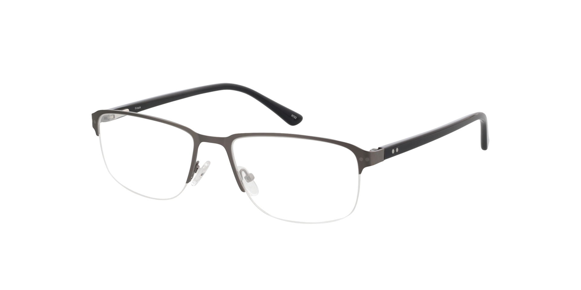 Frisco Matt Anthracite MetallEyeglass Frames von B24, Dreiviertelansicht
