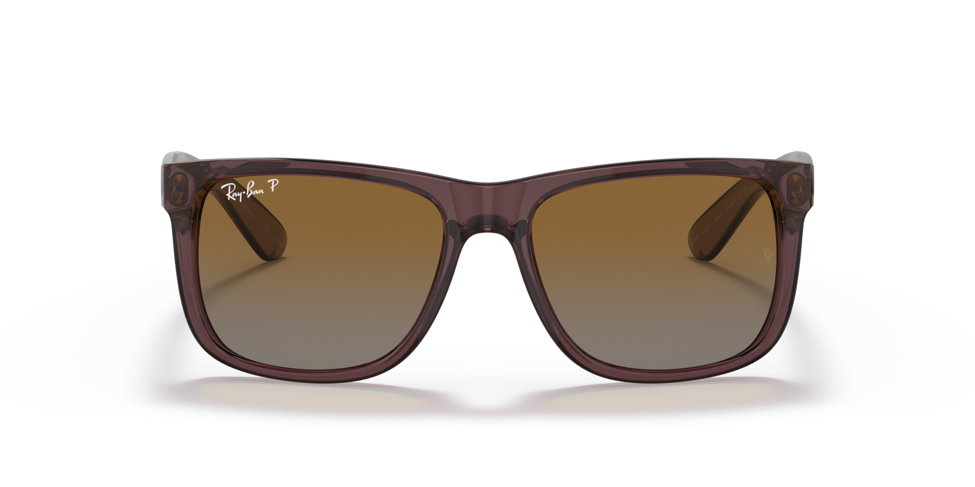RB4165 Dunkelbraun transparent KunststoffSunglass Frames von B24, Vorderansicht
