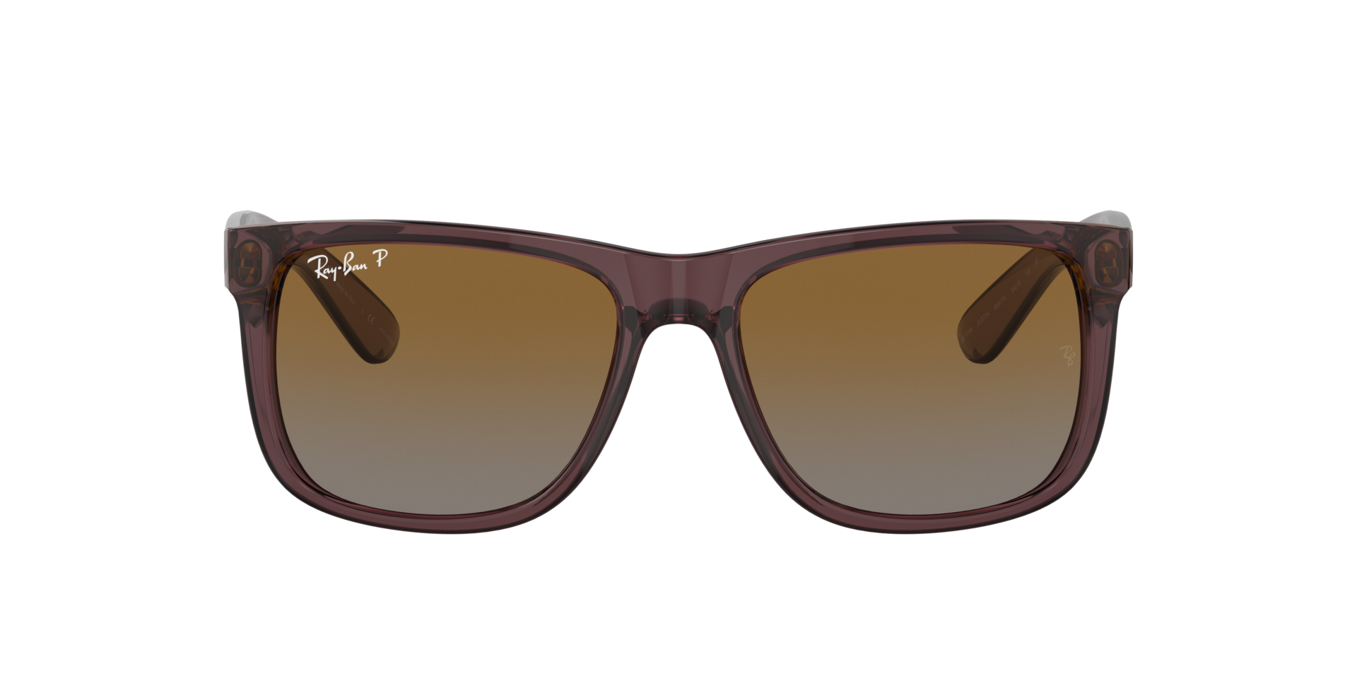 RB4165 Dunkelbraun transparent KunststoffSunglass Frames von B24, mit getönten Gläsern