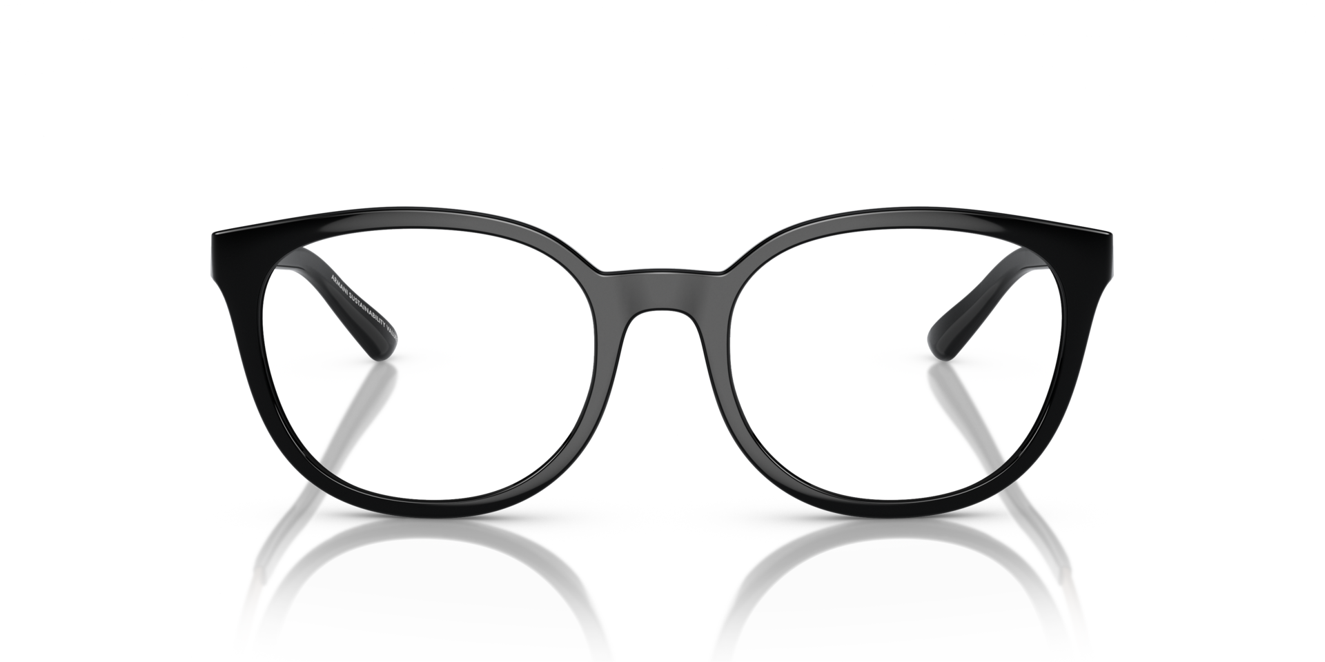AX3104 Glanzend zwart KunststofEyeglass Frames van B24, Vooraanzicht