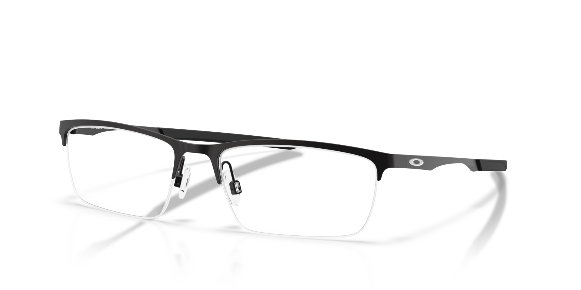 Liteboard Schwarz satiniert MetallEyeglass Frames von B24, Dreiviertelansicht