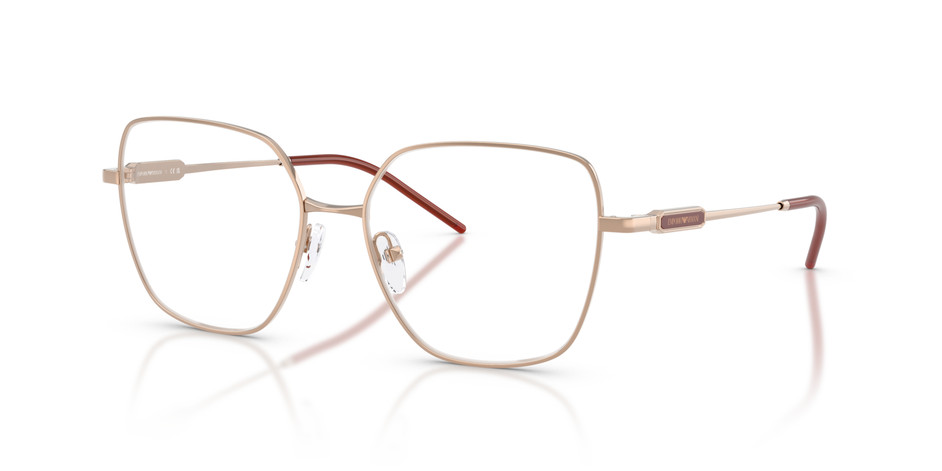 EA1192 Glänzendes Rose Gold MetallEyeglass Frames von B24, Dreiviertelansicht