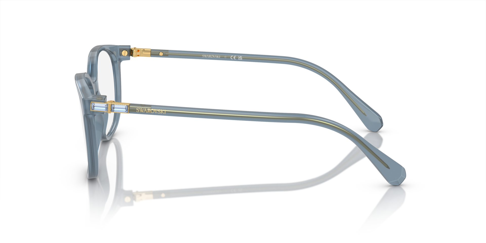 SK2002 Opaline Blue AcetatEyeglass Frames von B24, Seitenansicht