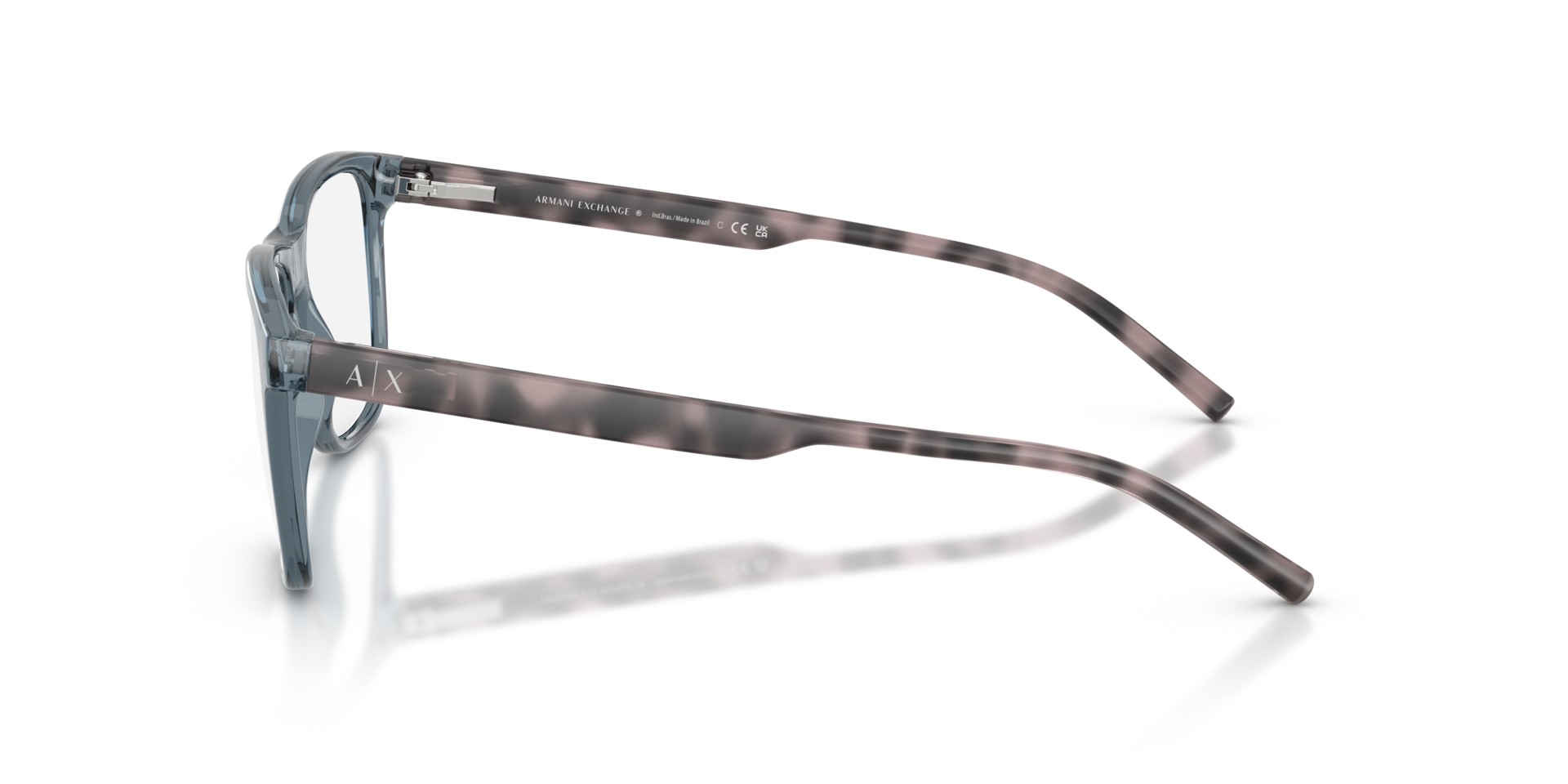 AX3048 Shiny Blue KunststoffEyeglass Frames von B24, Seitenansicht