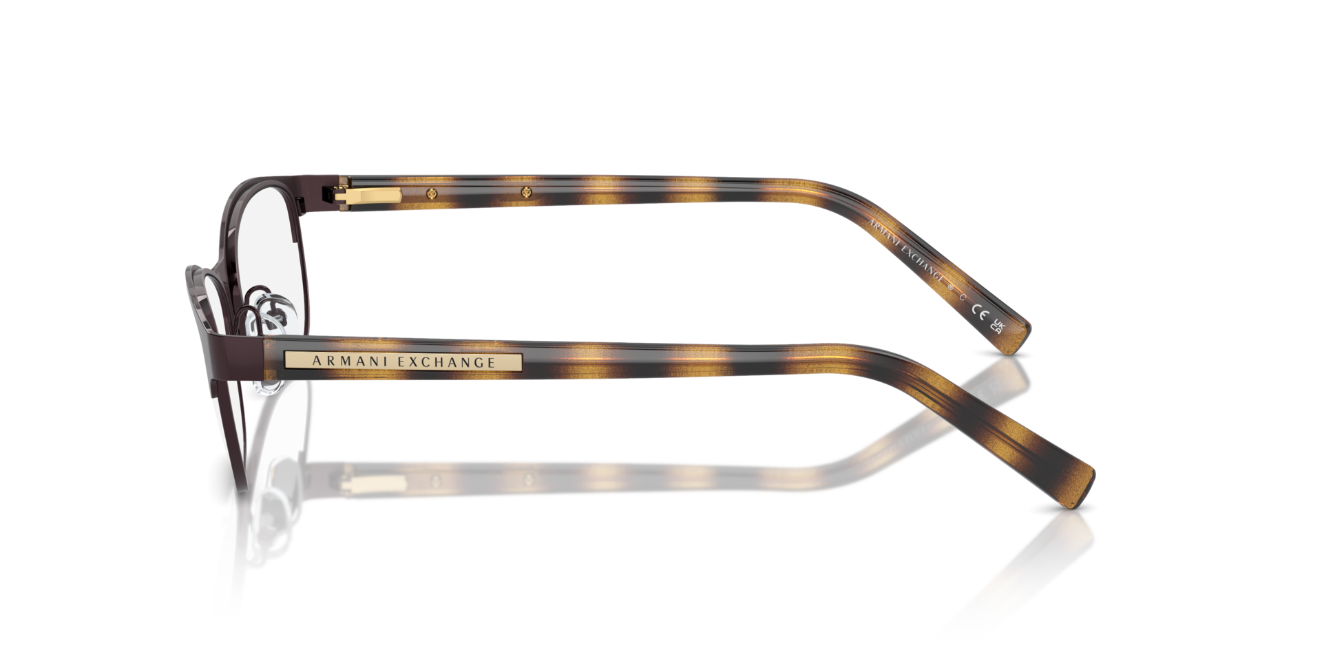 AX1010 Matt Braun MetallEyeglass Frames von B24, Seitenansicht