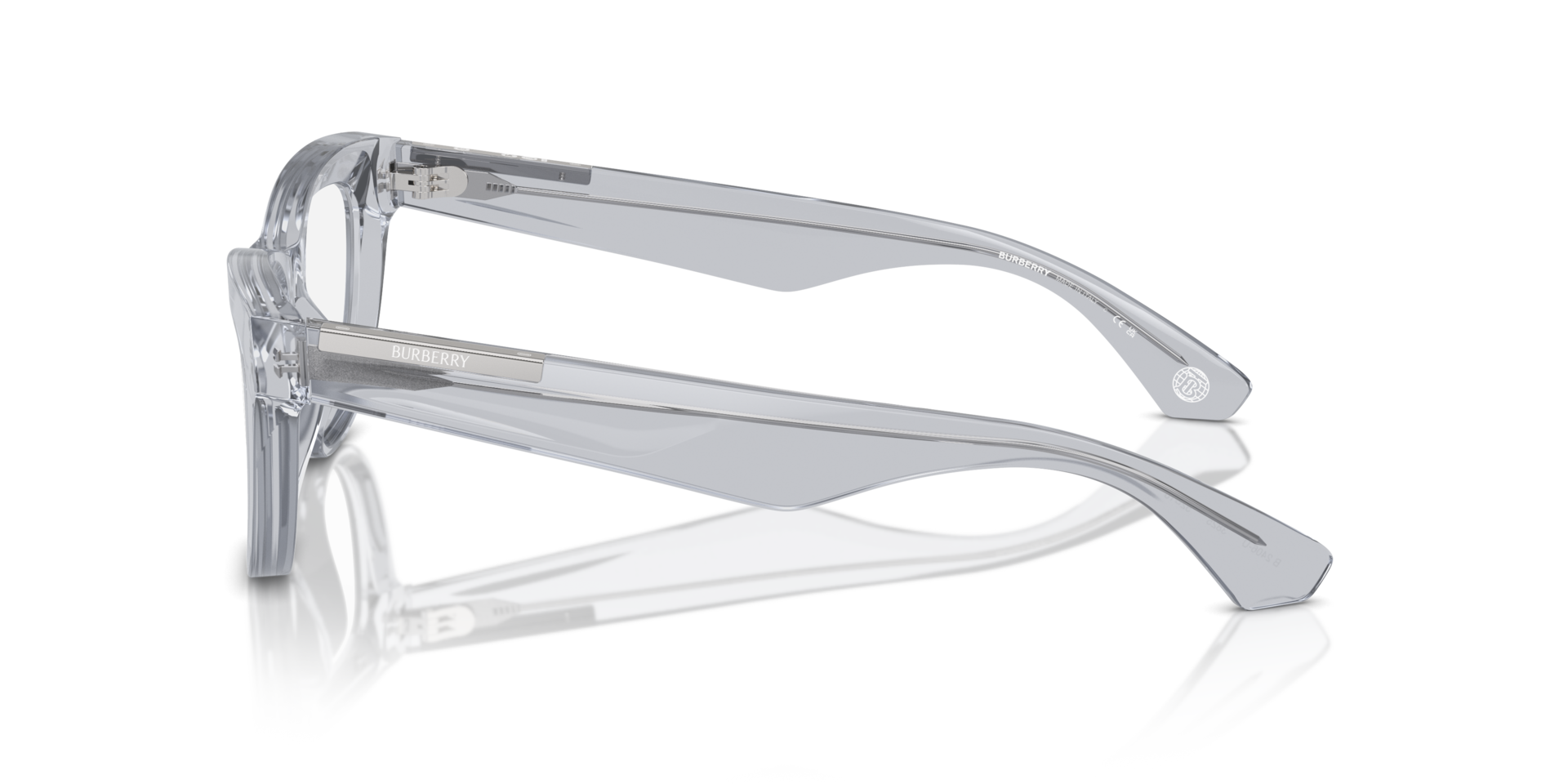 BE2406U Grijs AcetaatEyeglass Frames van B24, Zijaanzicht