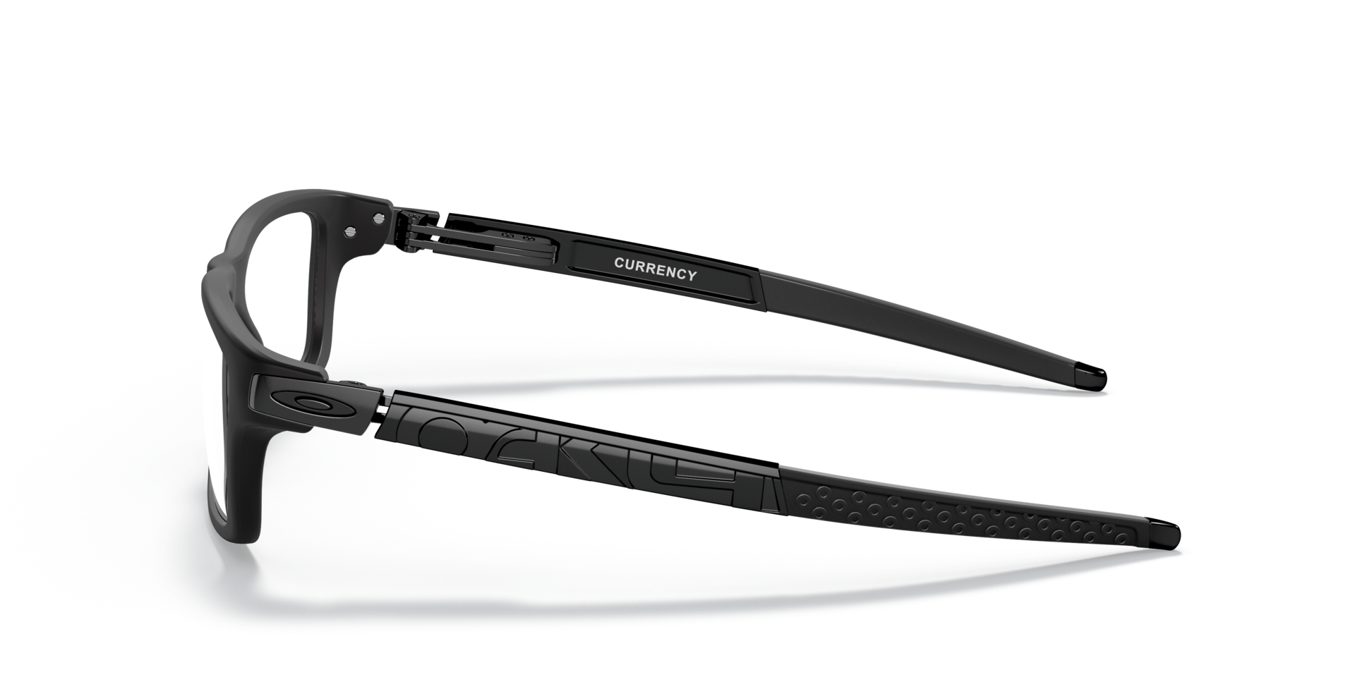 Currency™ Satijnglans zwart KunststofEyeglass Frames van B24, Zijaanzicht