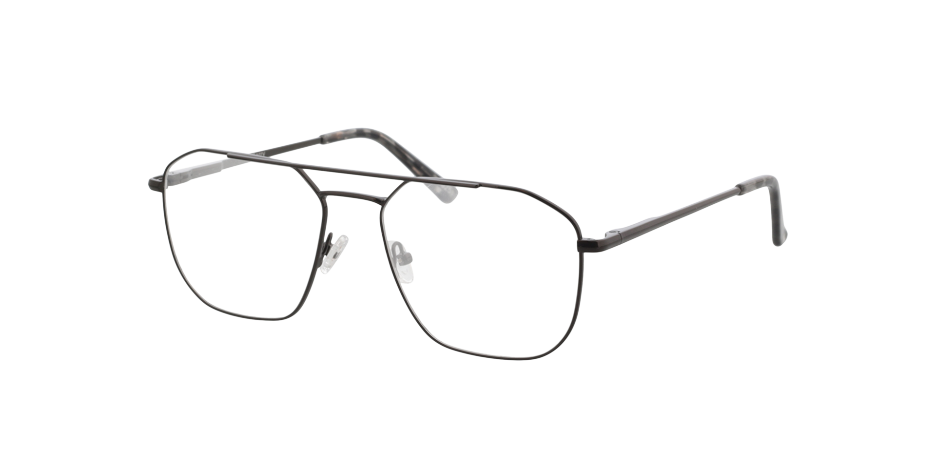Berry Gun  &  Blue Grey Havana MetallEyeglass Frames von B24, Dreiviertelansicht