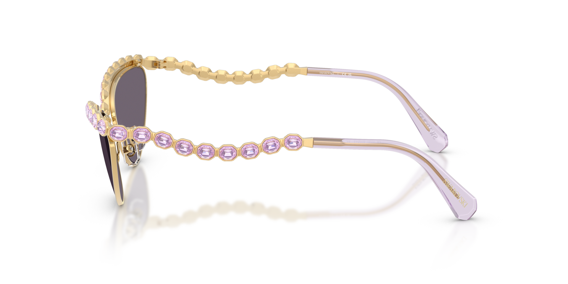 SK7030 Goud MetaalSunglass Frames van B24, Zijaanzicht